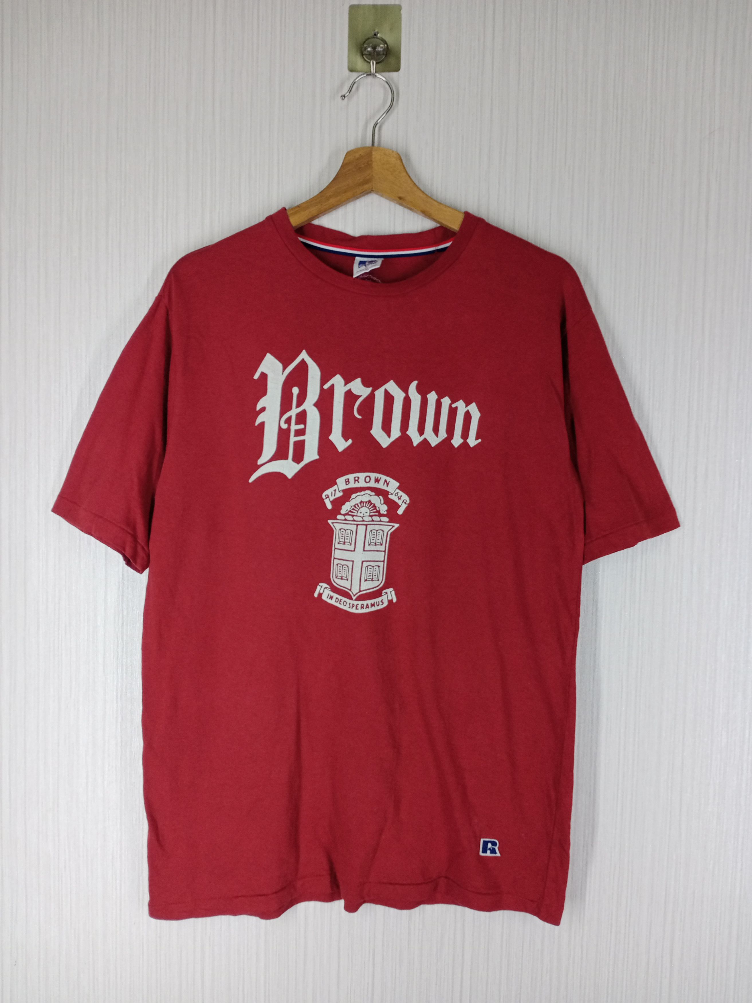Vintage Vintage Brown University Tshirt Size US L / EU 52-54 / 3 - 1 Thumbnail