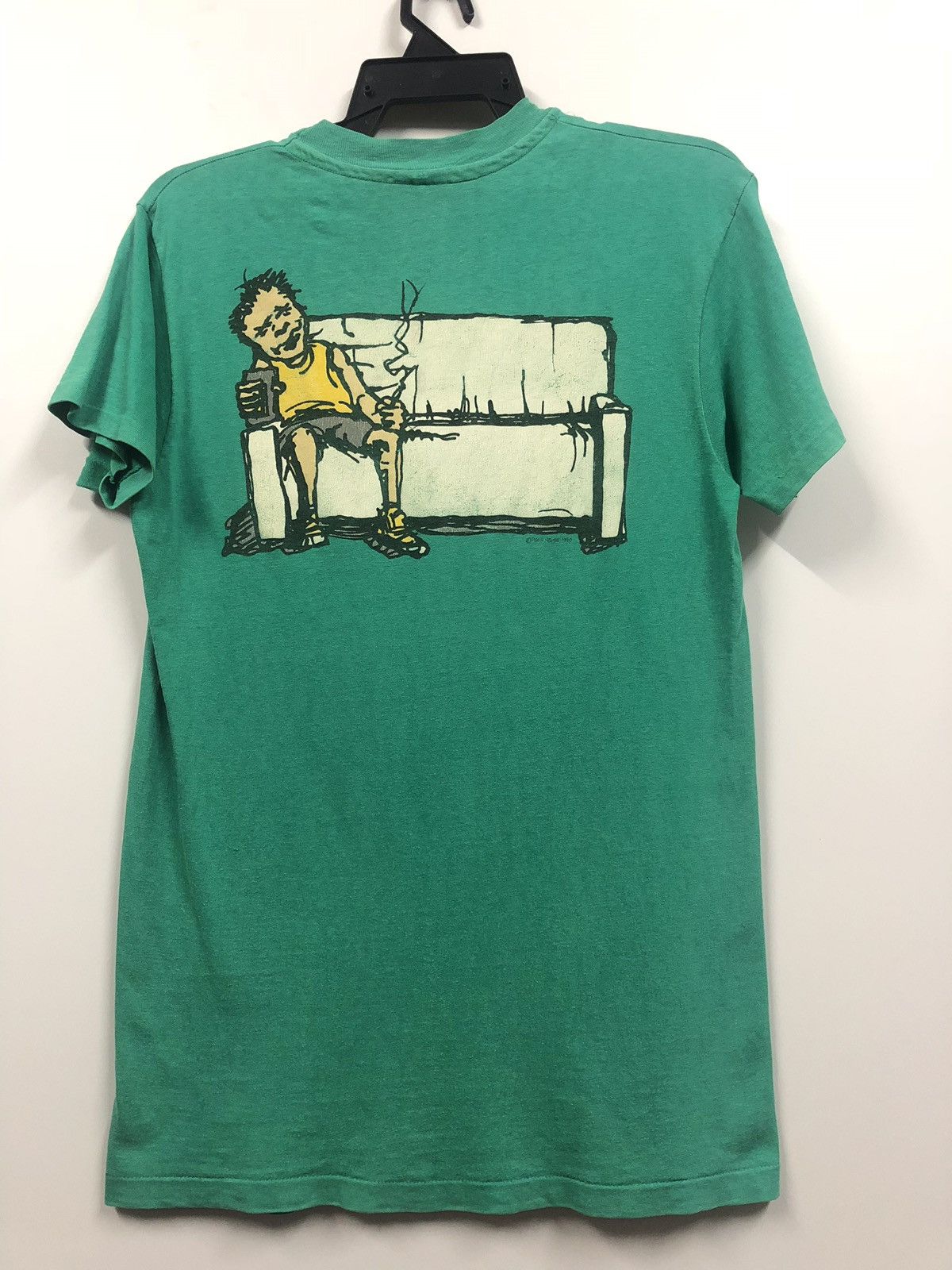 Vintage 80s Rare Poorhouse Skateboards Steve Ortega t shirt