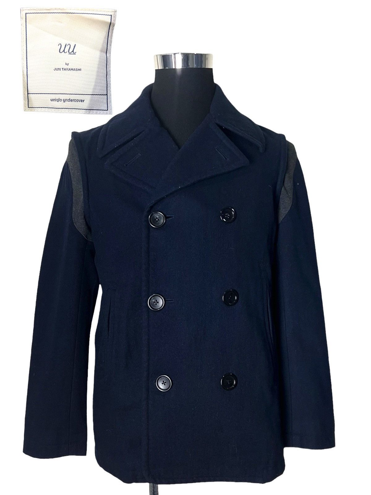 Undercover UNDERCOVER X JUN TAKAHASHIX UNIQLO WOOL BLEND PEACOAT JACKET Size US S / EU 44-46 / 1 - 1 Thumbnail