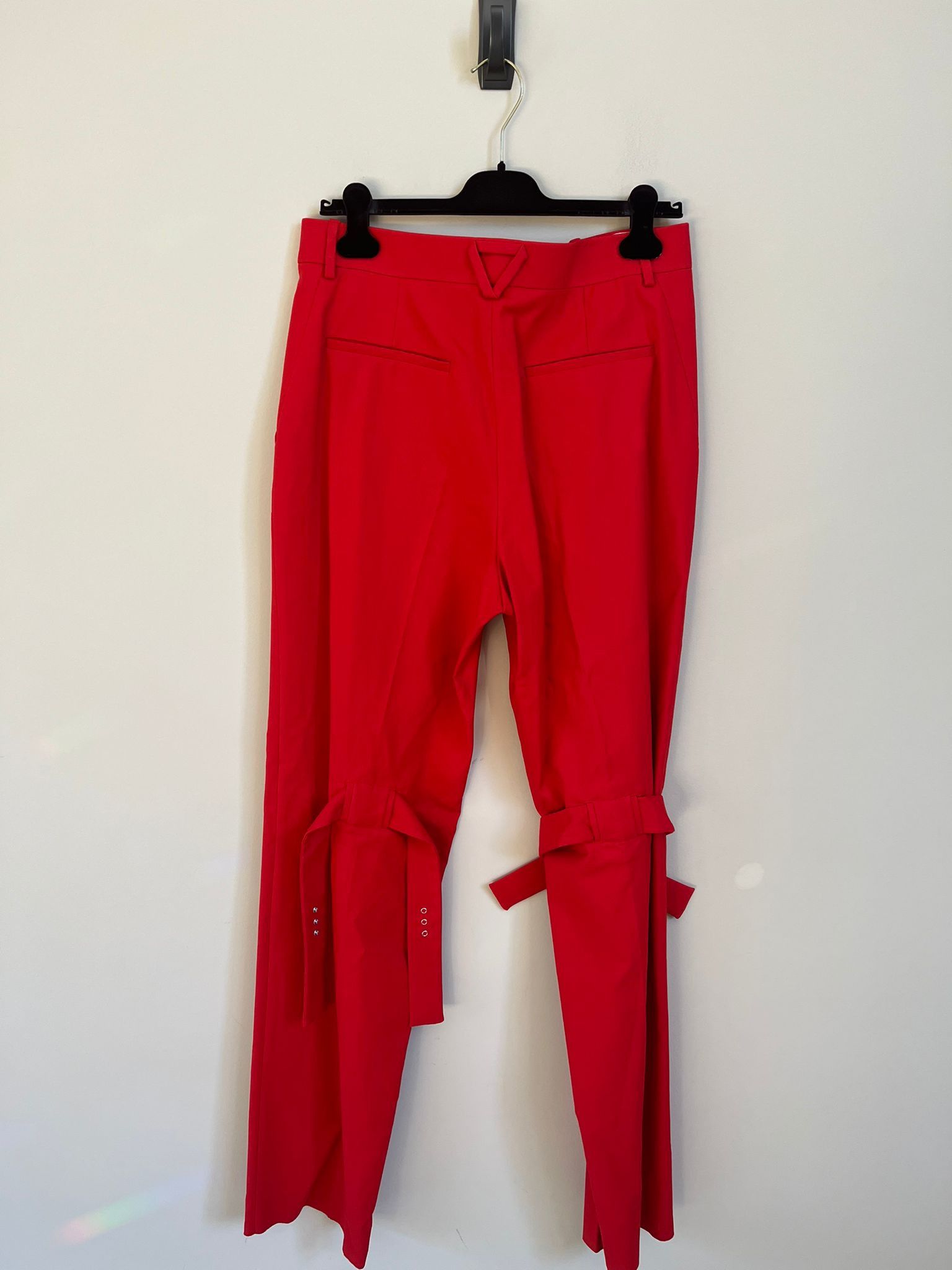 Bottega Veneta Midseason Cotton Gabardine Strap Knee Pants in Fire Engine Size US 34 / EU 50 - 12 Thumbnail