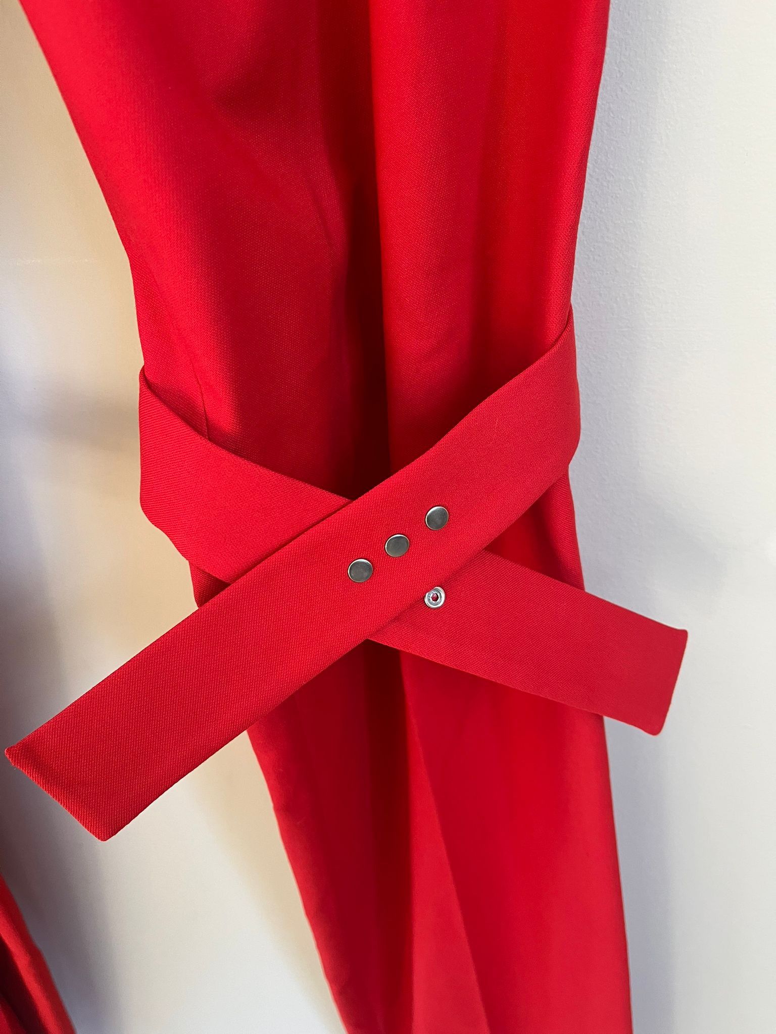 Bottega Veneta Midseason Cotton Gabardine Strap Knee Pants in Fire Engine Size US 34 / EU 50 - 5 Thumbnail