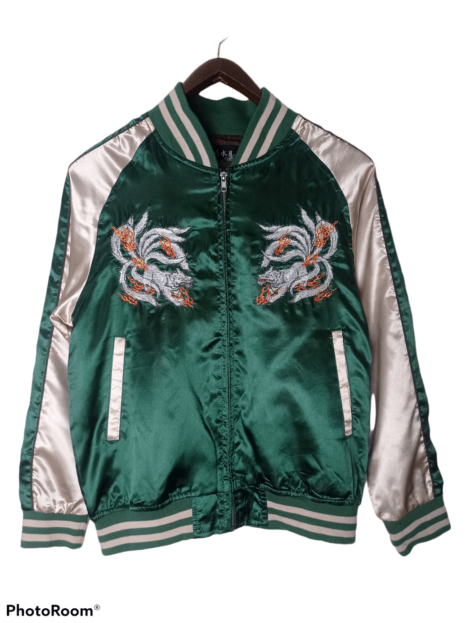 Cartoon Network × Japanese Brand Naruto🔥Kurama The Nine Tailed Demon Fox Sukajan Jacket Size US M / EU 48-50 / 2 - 2 Thumbnail