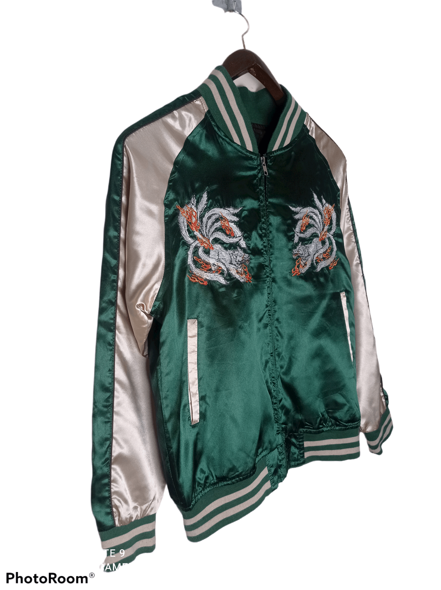 Cartoon Network × Japanese Brand Naruto🔥Kurama The Nine Tailed Demon Fox Sukajan Jacket Size US M / EU 48-50 / 2 - 7 Thumbnail