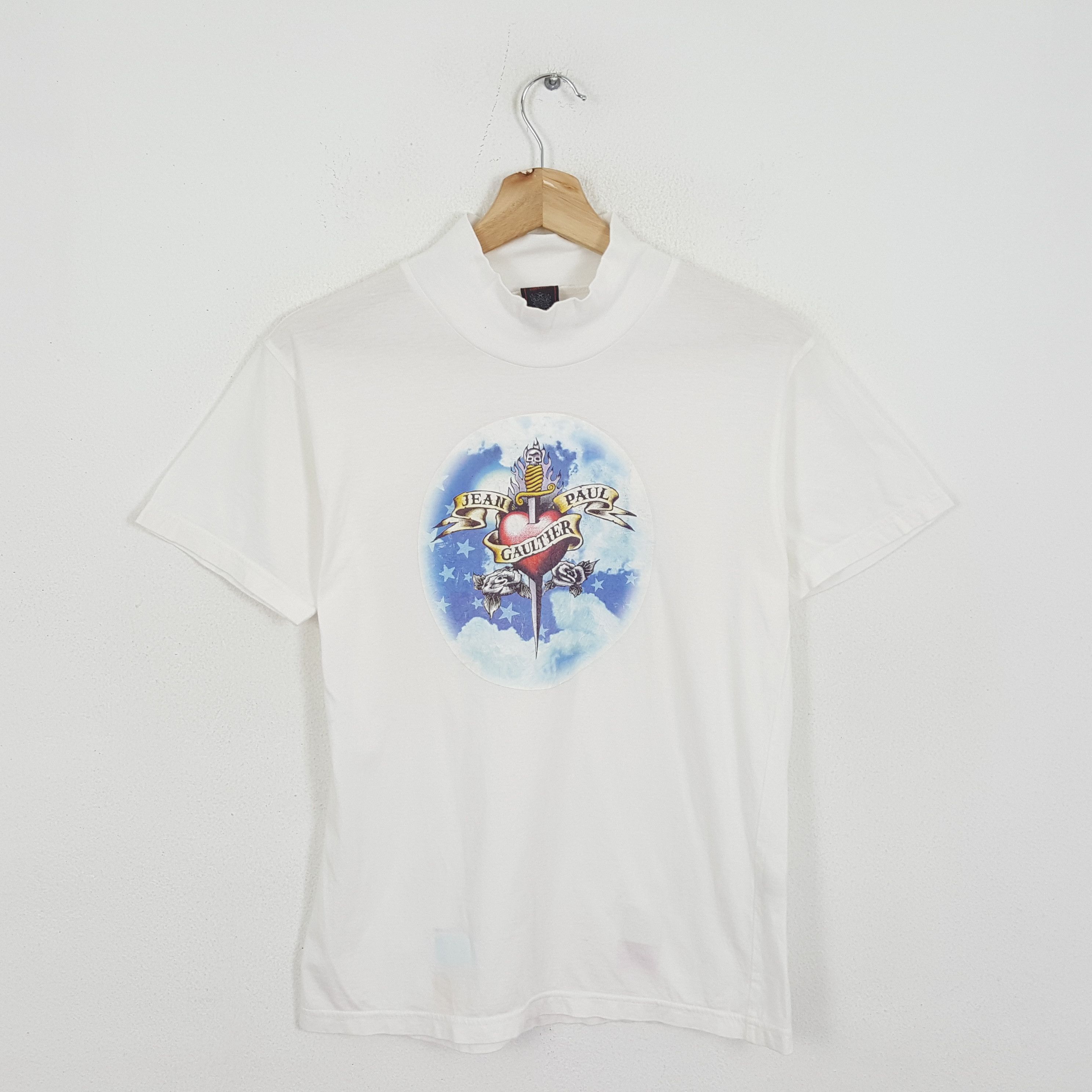 Jean Paul Gaultier × Vintage Vintage JEAN PAL GAULTIER Iron on Design T-Shirts Size US S / EU 44-46 / 1 - 1 Thumbnail