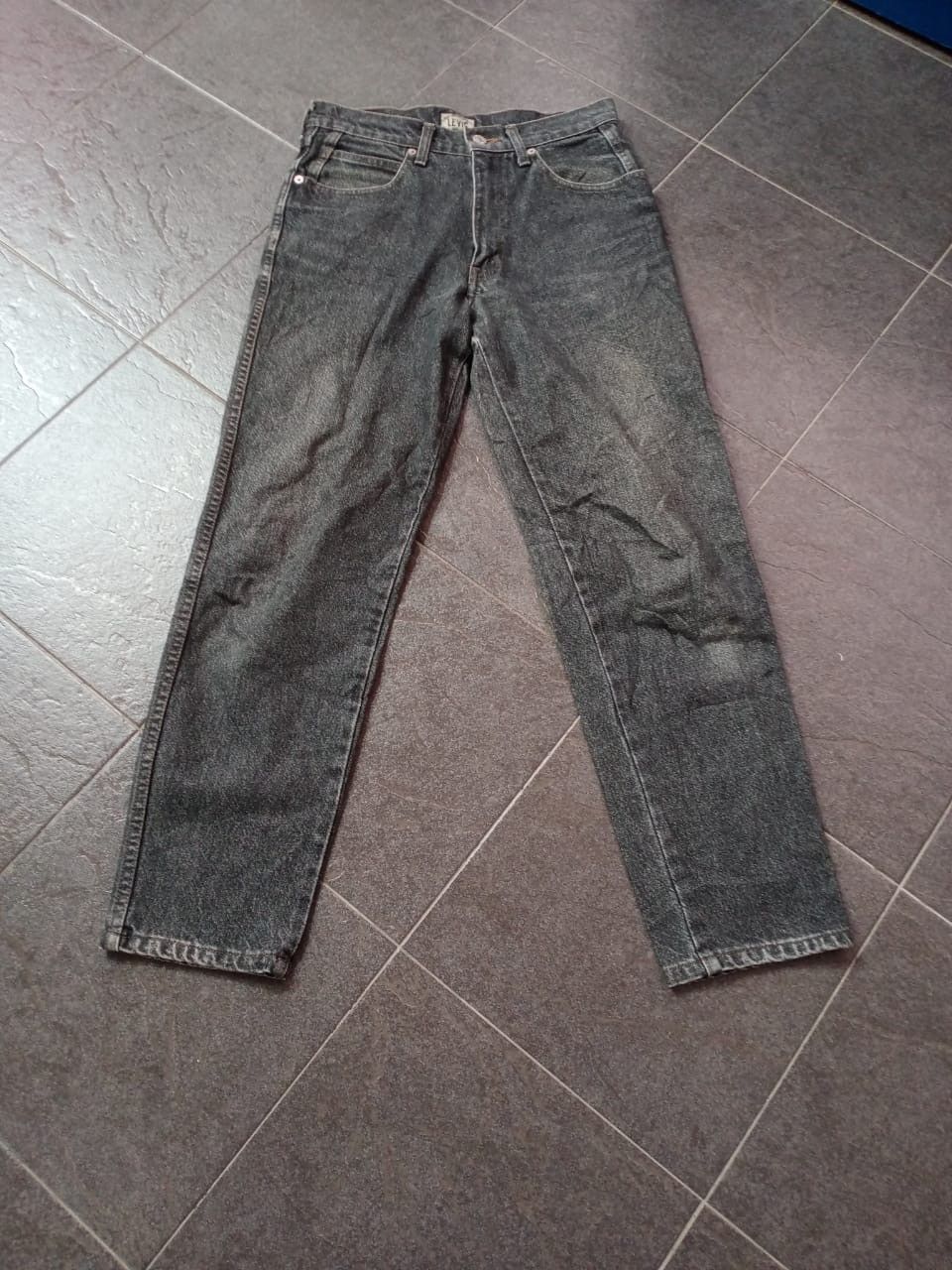image of Levis 635 Women High Waist Black Label Big E Denim (Size 28)