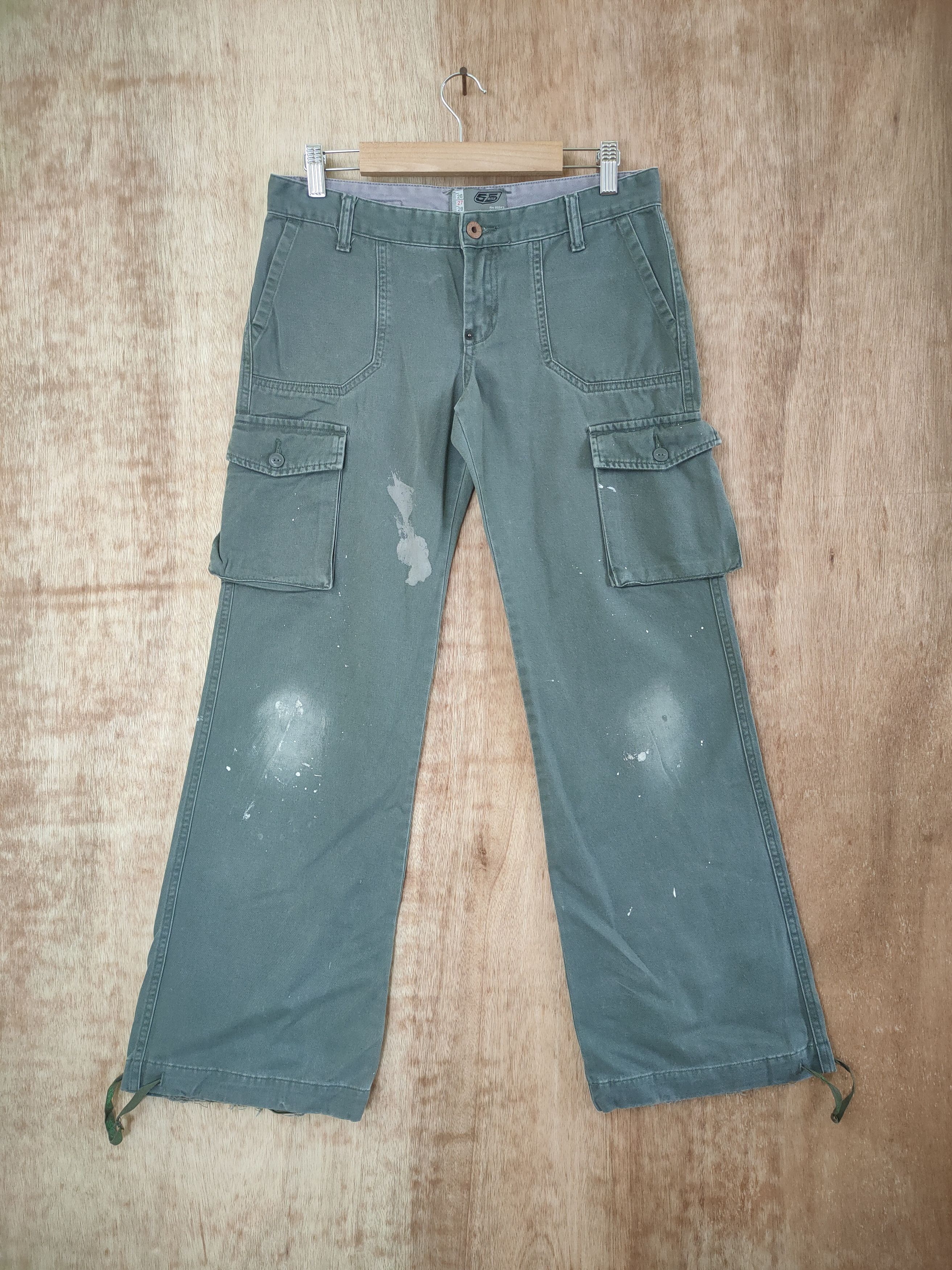 image of Utility Pro Wear x Vintage 55 Paint Cargo Pants in Green, Men's (Size 28)