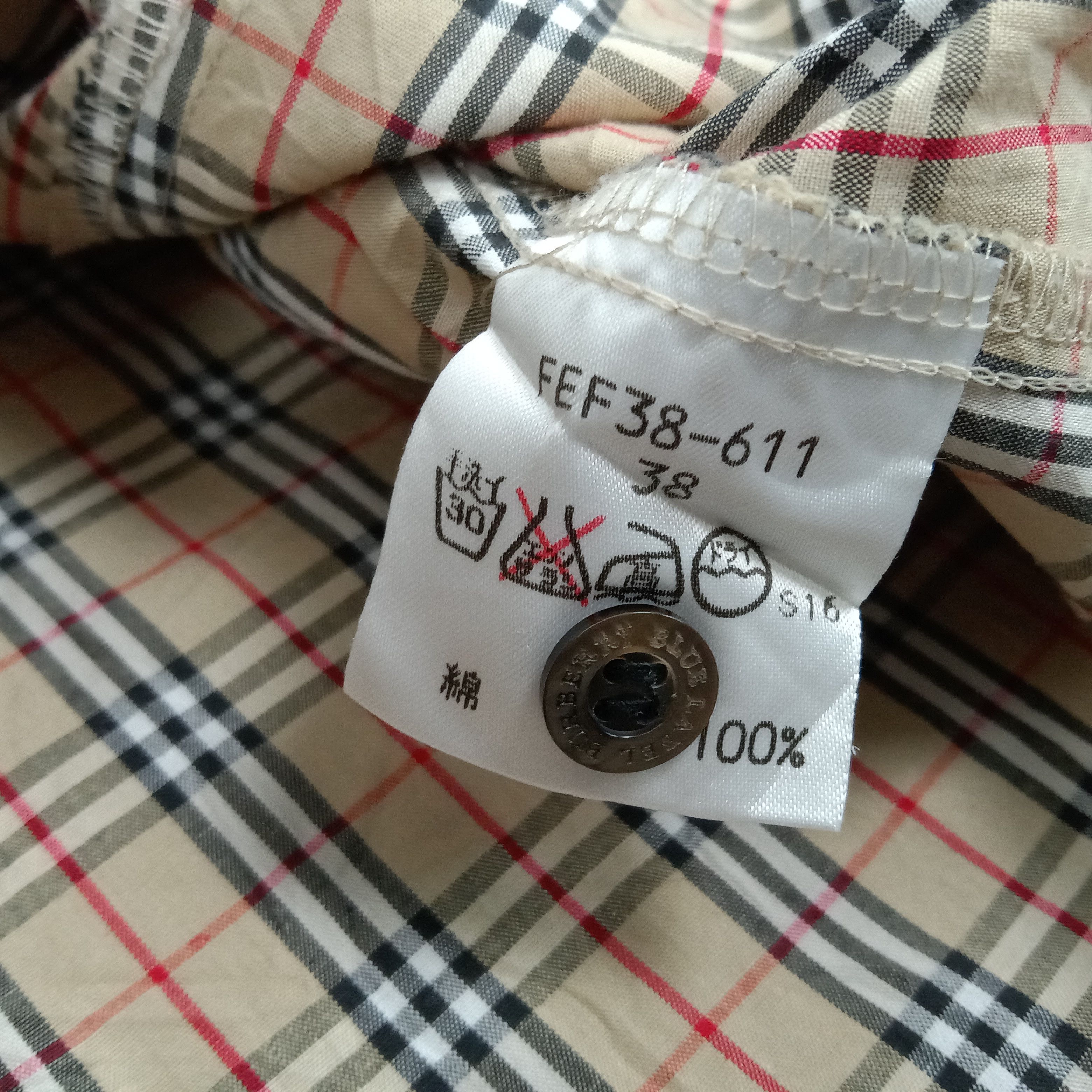 Burberry × Vintage Burberry Blue Label Nova Check Shirt Button Up Size US S / EU 44-46 / 1 - 6 Thumbnail