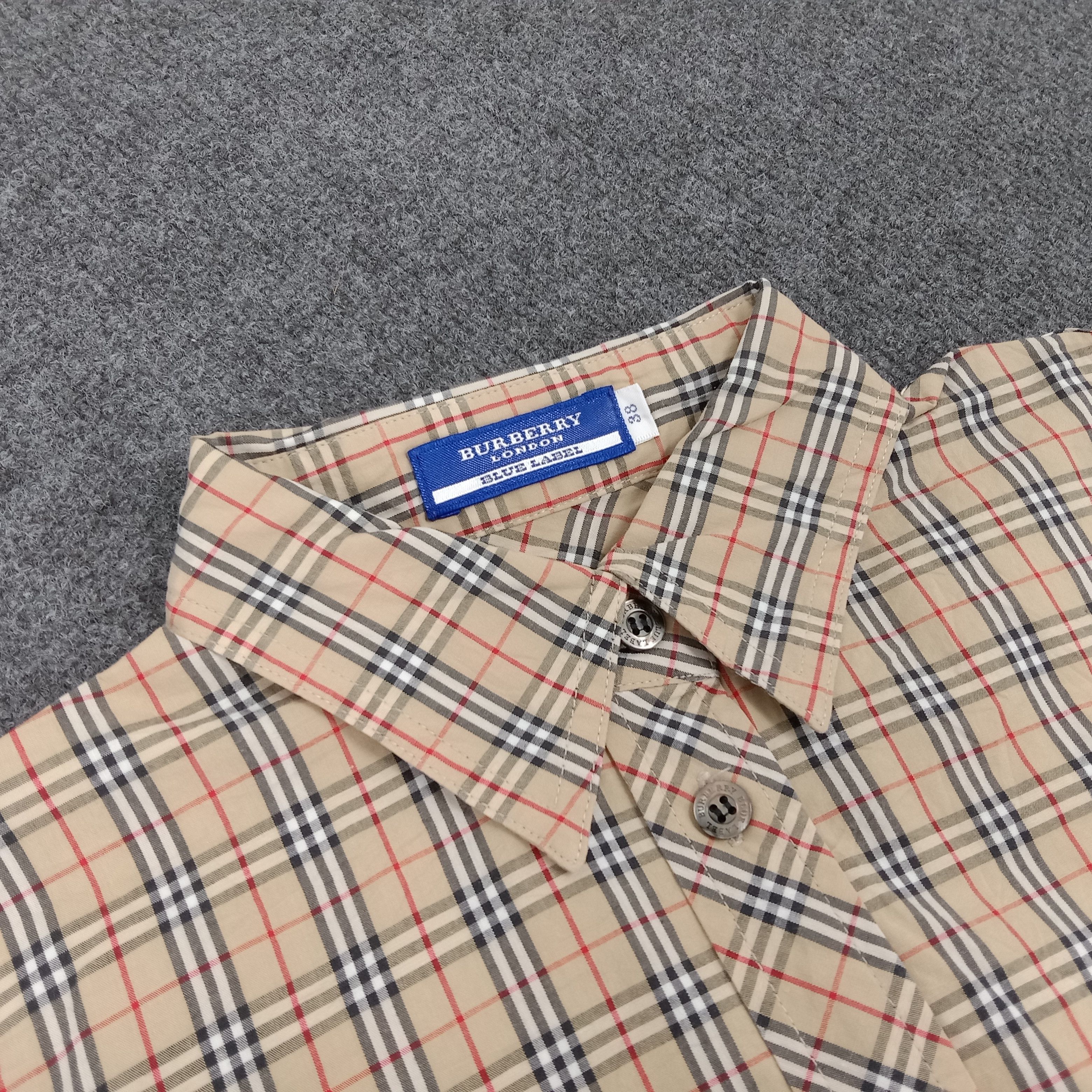 Burberry × Vintage Burberry Blue Label Nova Check Shirt Button Up Size US S / EU 44-46 / 1 - 4 Thumbnail
