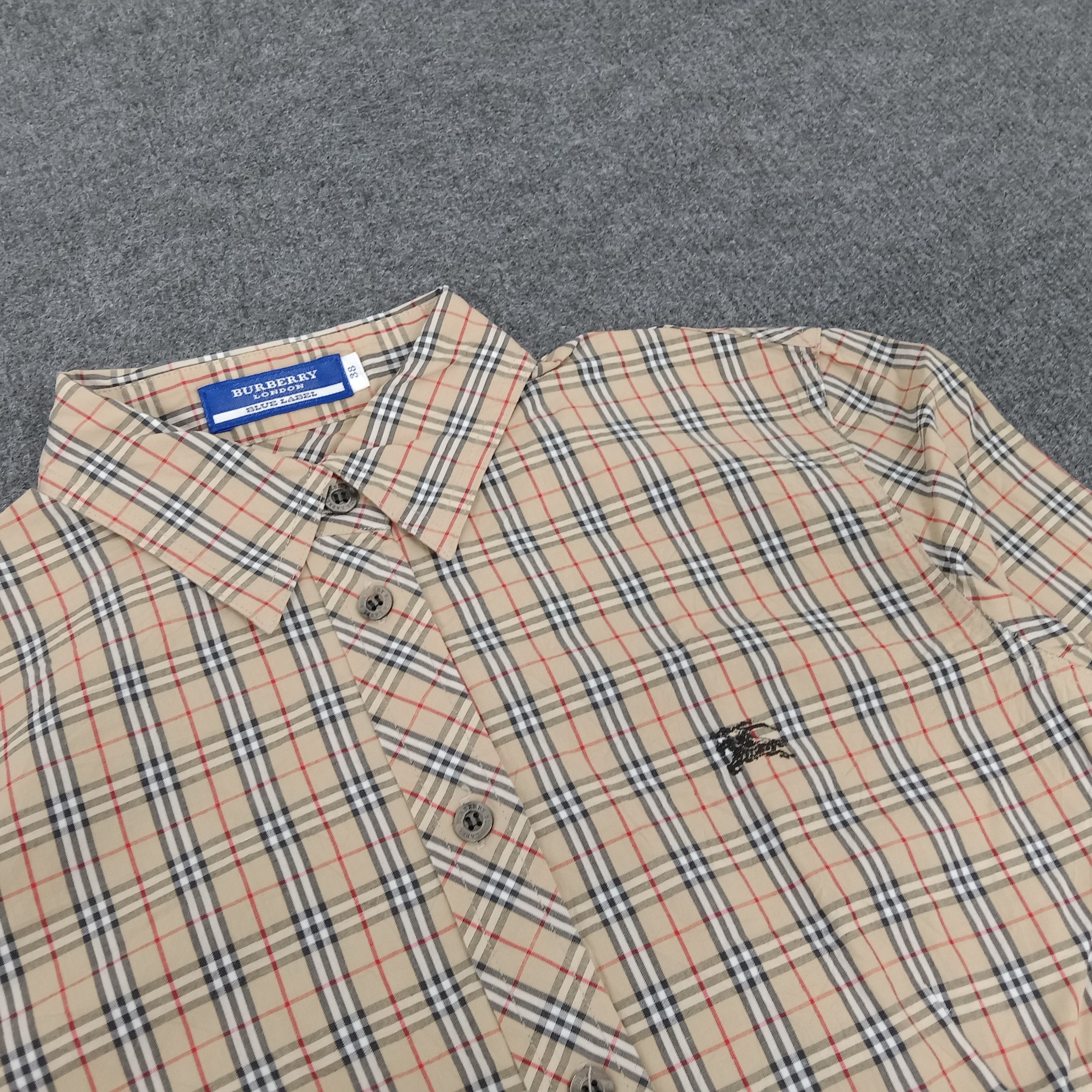 Burberry × Vintage Burberry Blue Label Nova Check Shirt Button Up Size US S / EU 44-46 / 1 - 2 Thumbnail