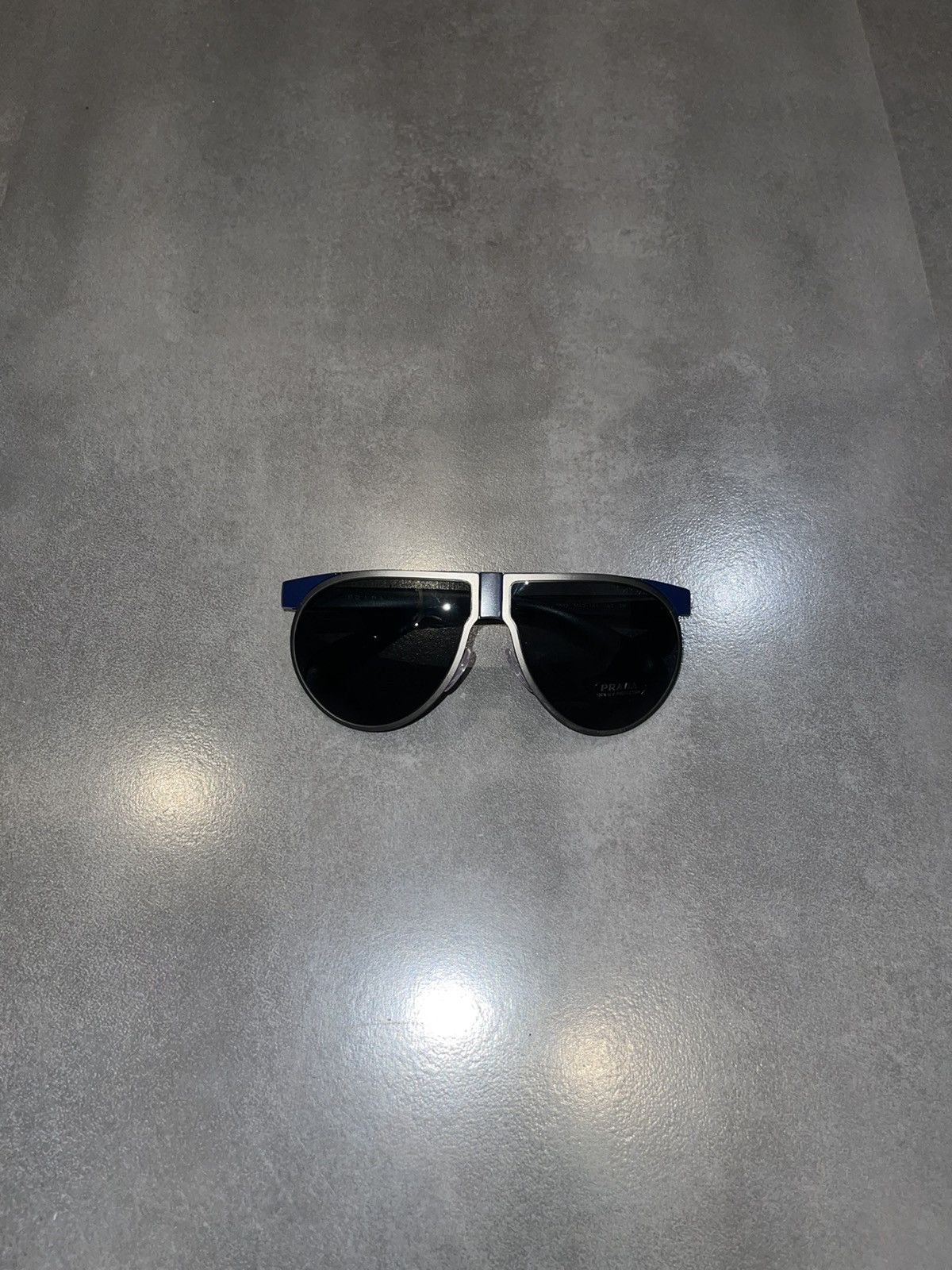 Prada Prada SPR23P MA3-1A1 Blue Aviator Sunglasses Size ONE SIZE - 4 Thumbnail