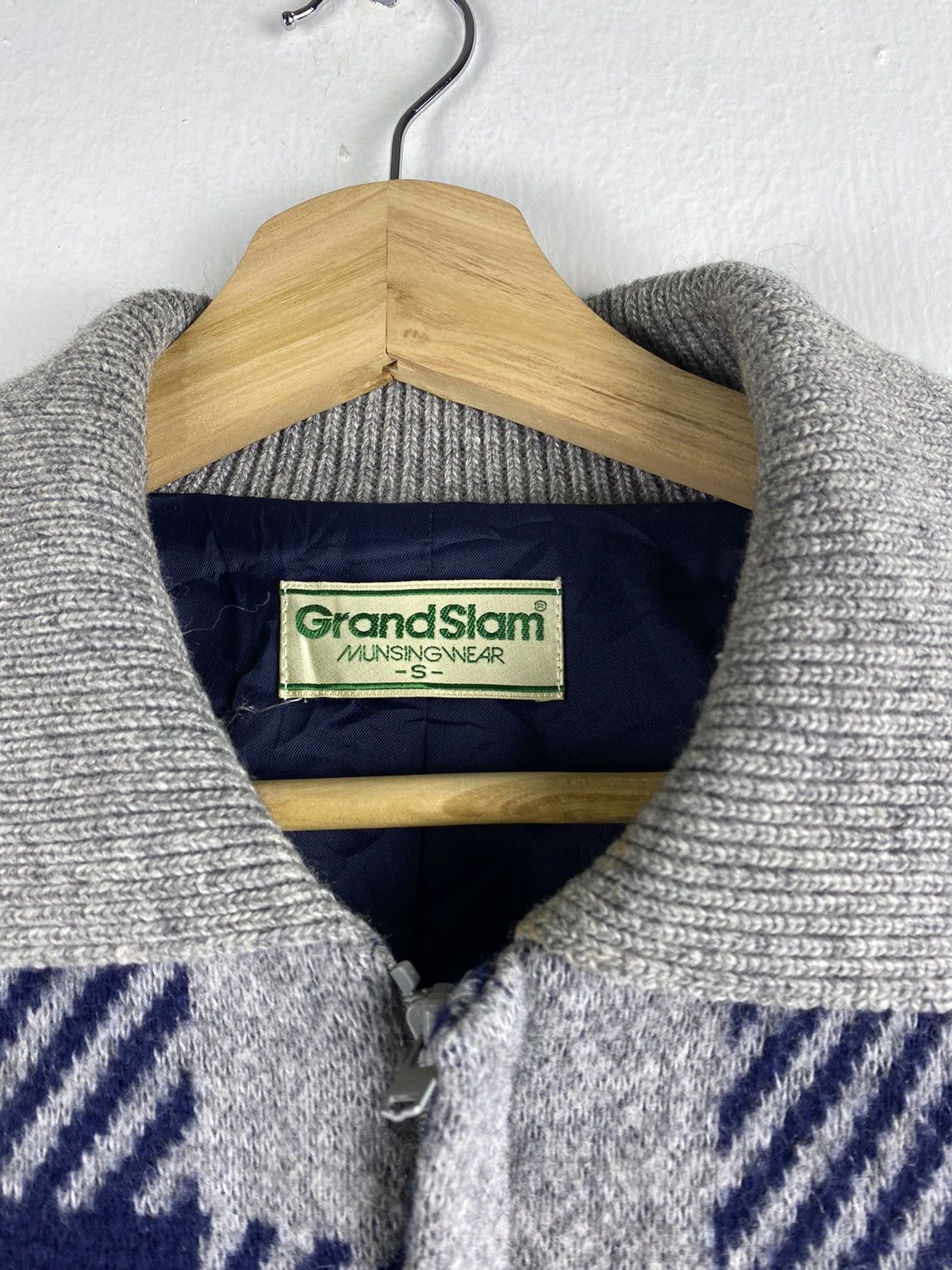 Grand Slam Vintage MUSINGWEAR GRANDSLAM Checkered Knitted Zip Up Jacket Size US S / EU 44-46 / 1 - 4 Thumbnail