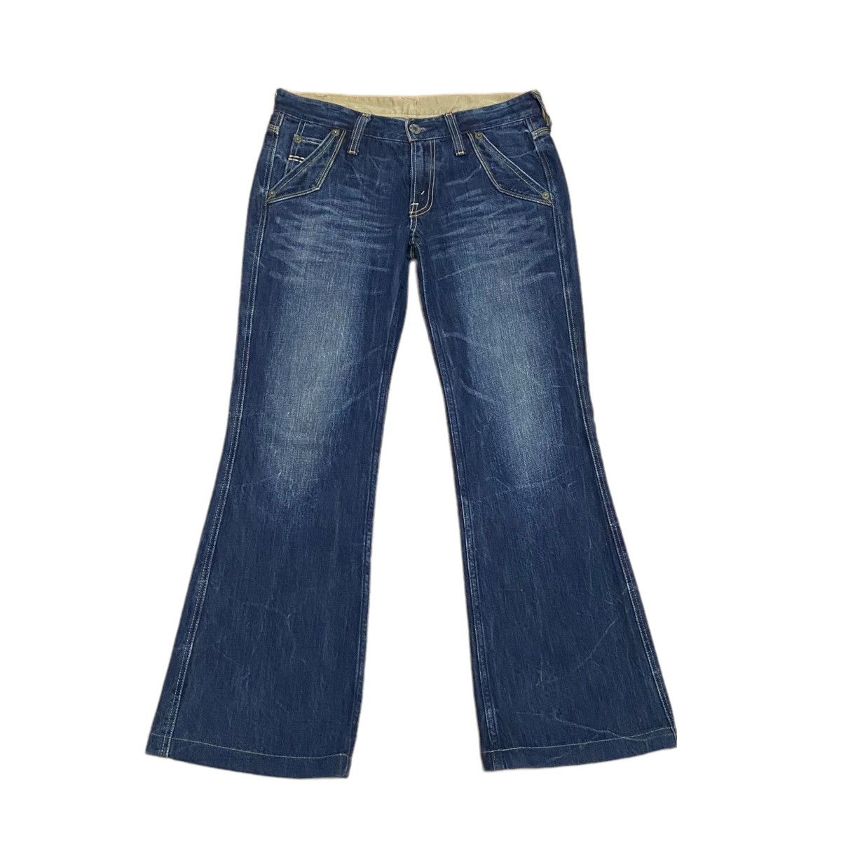 Levi's × Levi's Vintage Clothing × Vintage Steals🔥Vintage Levis Buckle Back Flare Bootcut Jeans Size 32" / US 10 / IT 46 - 2 Thumbnail