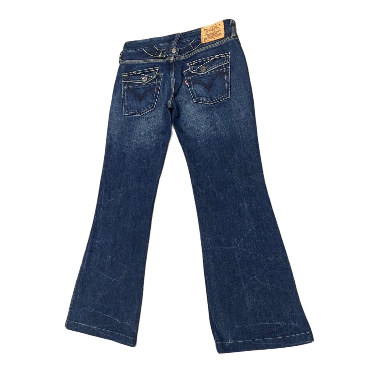 Levi's × Levi's Vintage Clothing × Vintage Steals🔥Vintage Levis Buckle Back Flare Bootcut Jeans Size 32" / US 10 / IT 46 - 6 Thumbnail