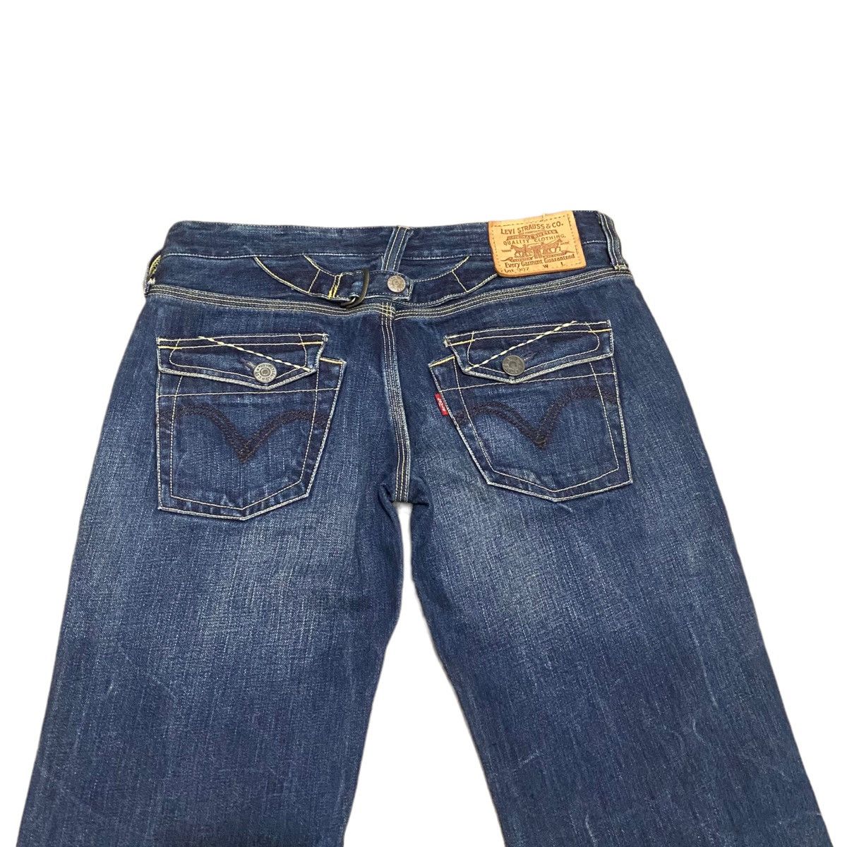 Levi's × Levi's Vintage Clothing × Vintage Steals🔥Vintage Levis Buckle Back Flare Bootcut Jeans Size 32" / US 10 / IT 46 - 7 Thumbnail