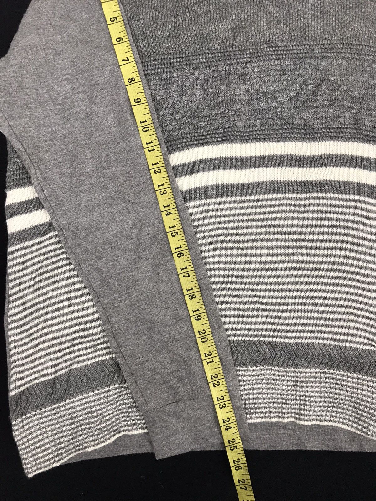 Hiroko Koshino Homme Vintage HK Works Hiroko Koshino London Striped Sweatshirt Size US L / EU 52-54 / 3 - 7 Thumbnail
