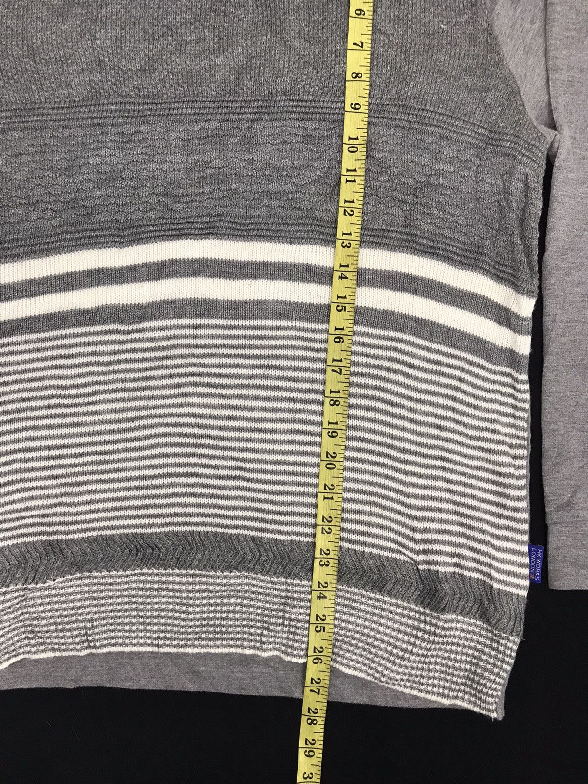 Hiroko Koshino Homme Vintage HK Works Hiroko Koshino London Striped Sweatshirt Size US L / EU 52-54 / 3 - 6 Thumbnail