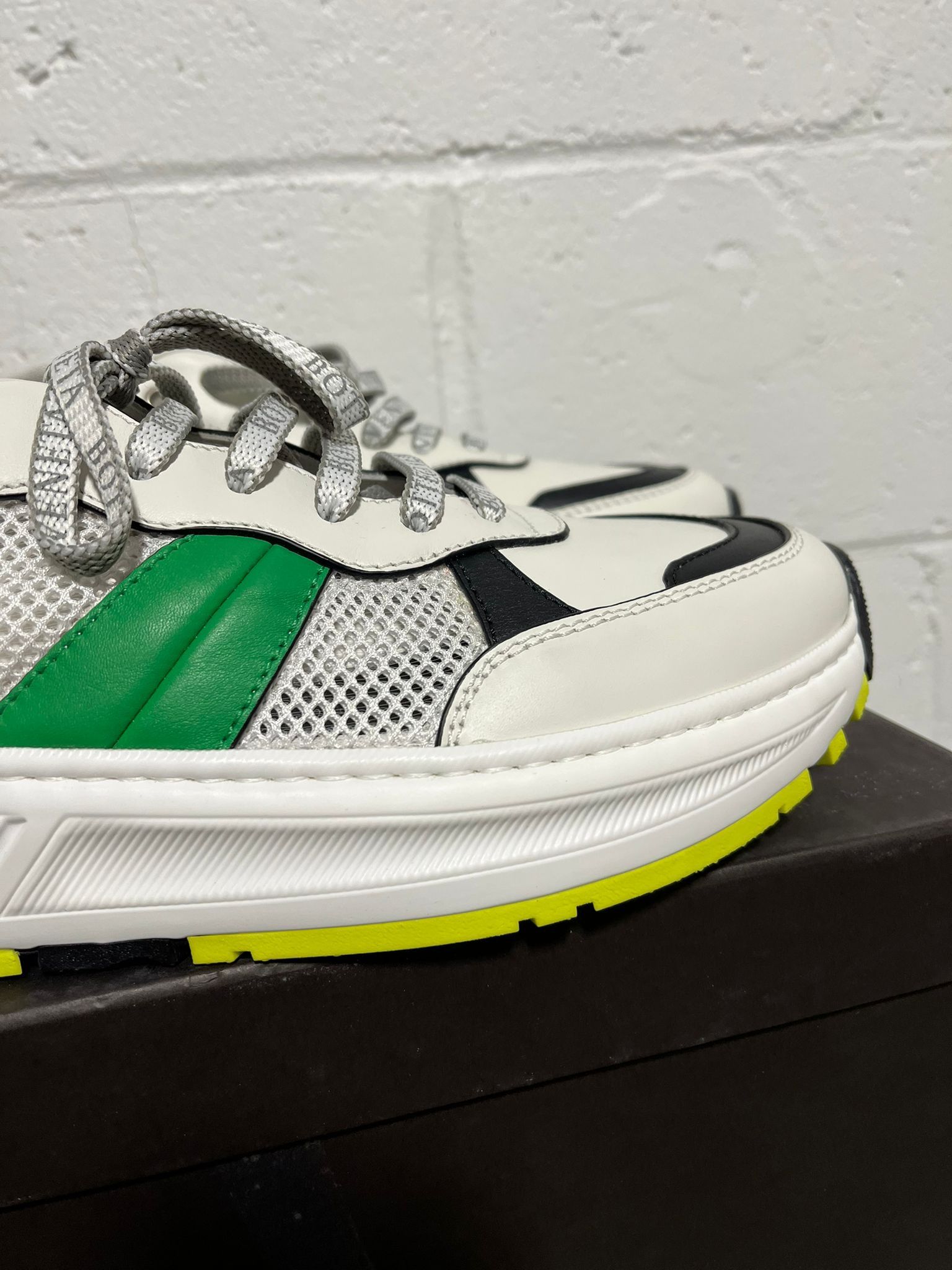 Bottega Veneta Speedster Calf Trainer in White - Black - Green Size US 11 / EU 44 - 5 Thumbnail