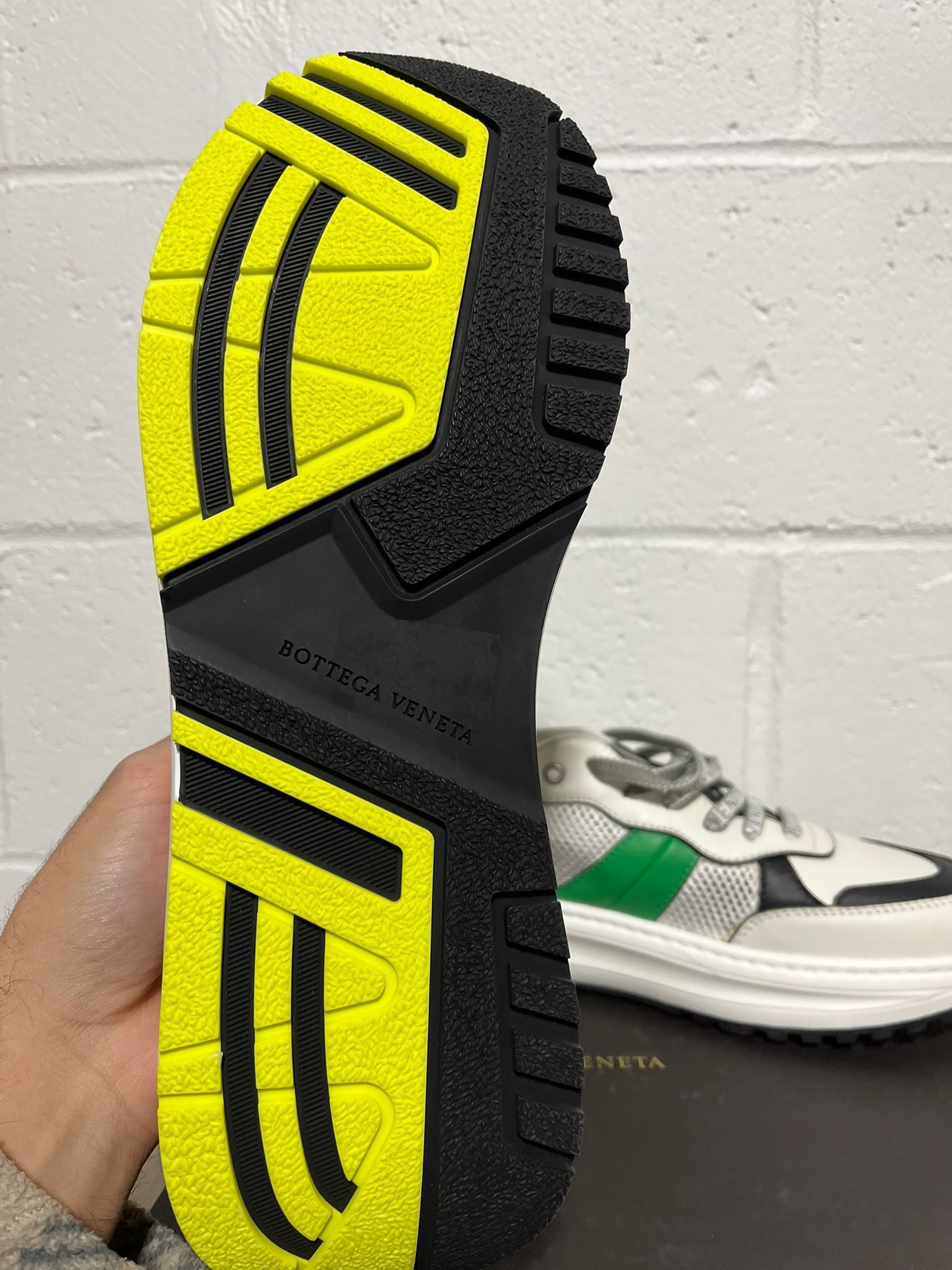 Bottega Veneta Speedster Calf Trainer in White - Black - Green Size US 11 / EU 44 - 7 Thumbnail