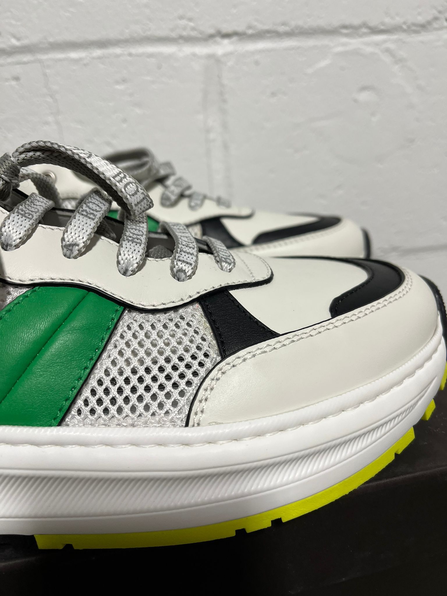 Bottega Veneta Speedster Calf Trainer in White - Black - Green Size US 11 / EU 44 - 8 Thumbnail
