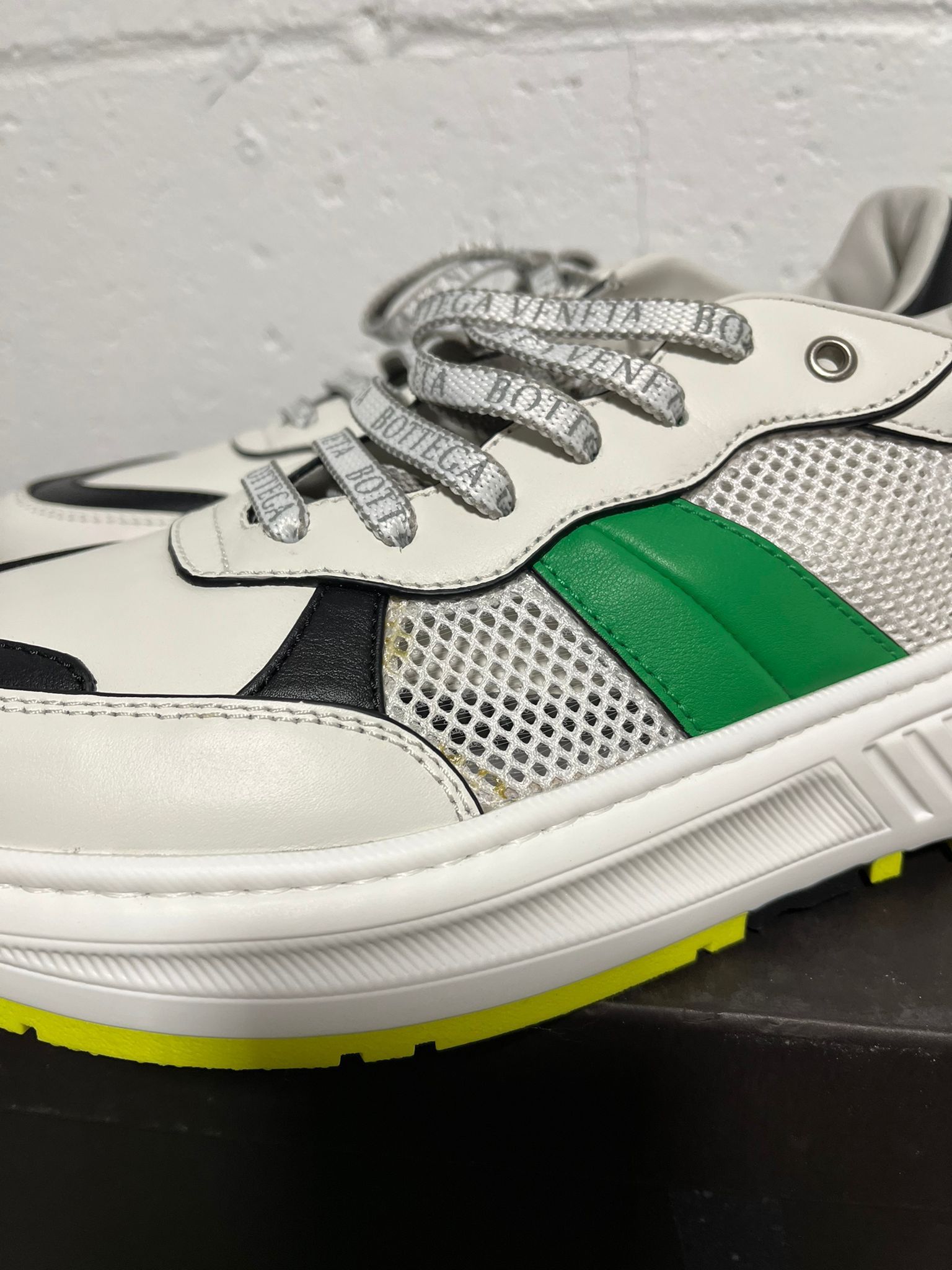 Bottega Veneta Speedster Calf Trainer in White - Black - Green Size US 11 / EU 44 - 9 Thumbnail