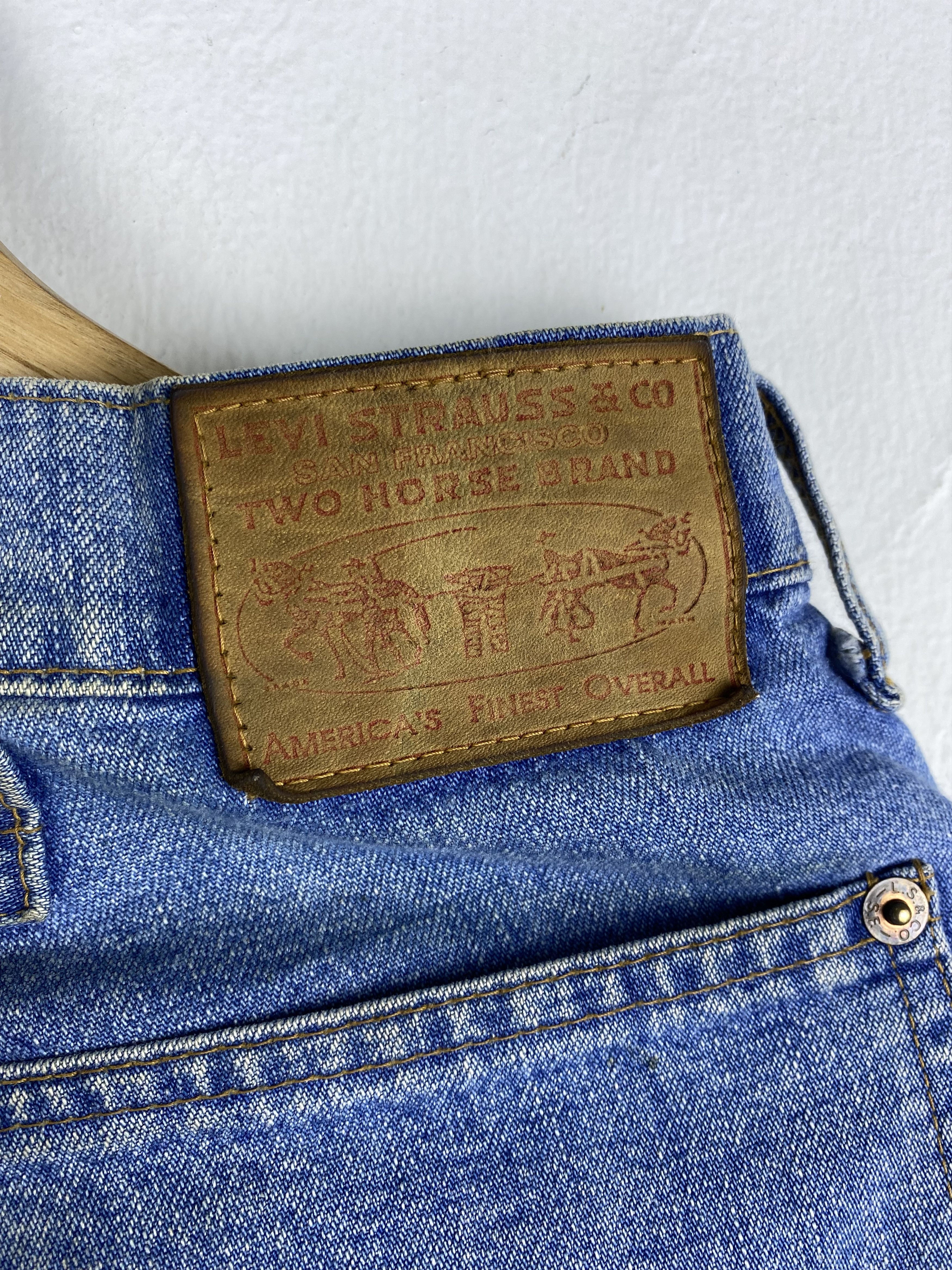 Levi's Vintage 90's Levis Single Pocket White Tab Buckle Back Denim Size US 30 / EU 46 - 10 Thumbnail