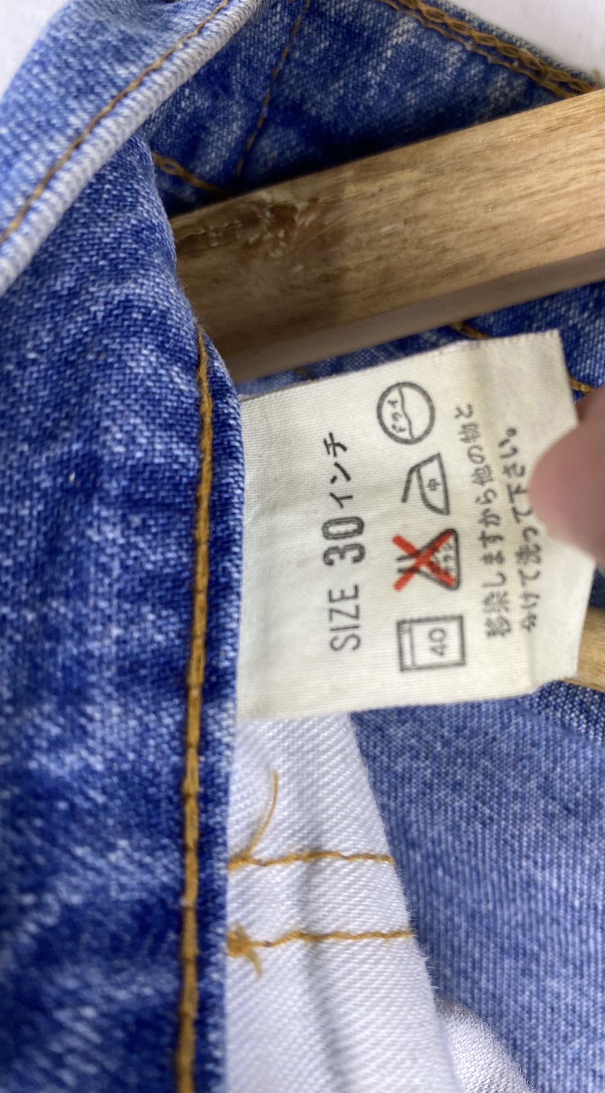 Levi's Vintage 90's Levis Single Pocket White Tab Buckle Back Denim Size US 30 / EU 46 - 4 Thumbnail
