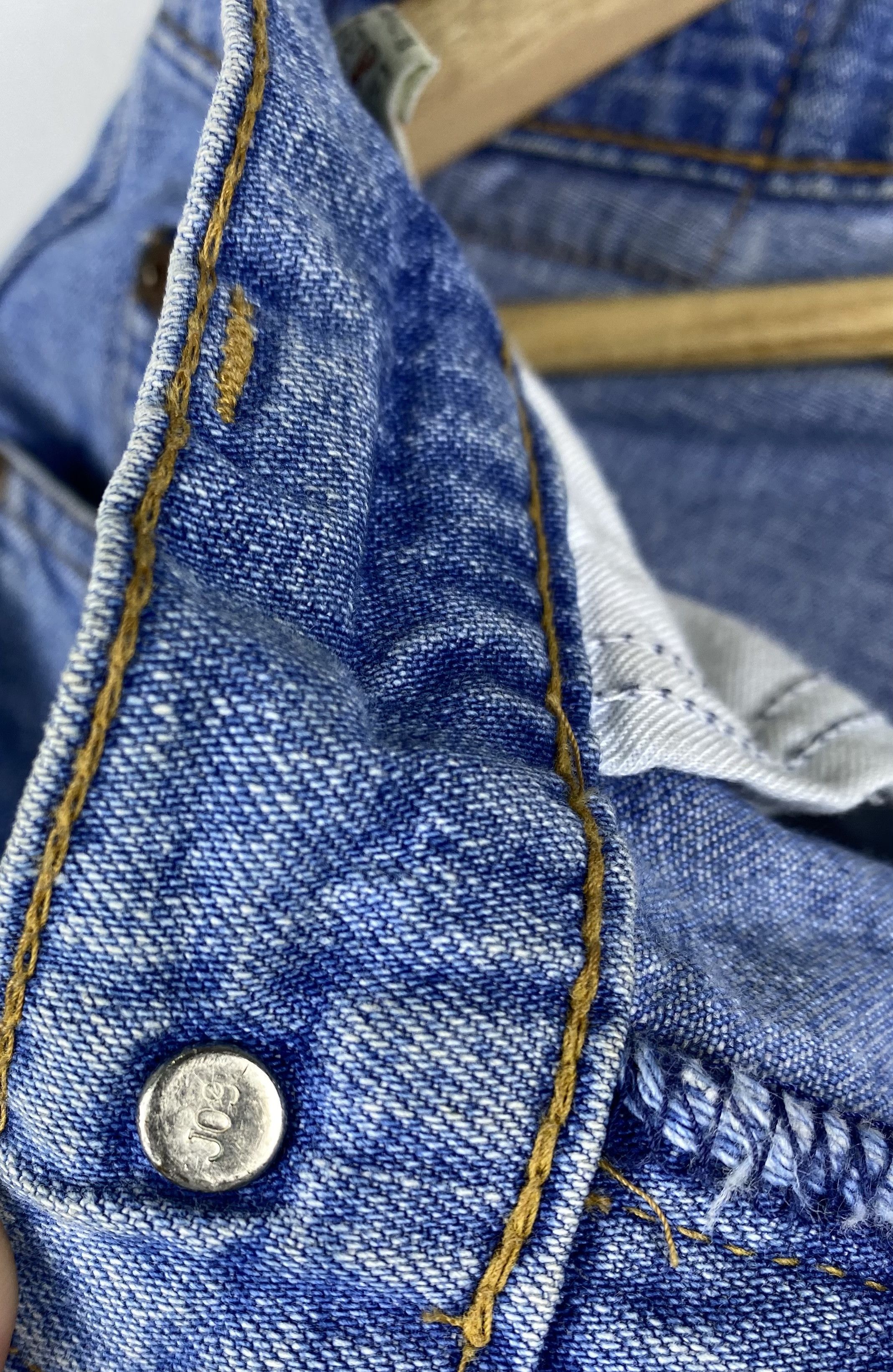 Levi's Vintage 90's Levis Single Pocket White Tab Buckle Back Denim Size US 30 / EU 46 - 9 Thumbnail