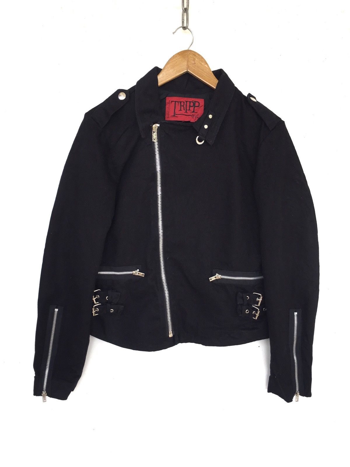 Seditionaries HEAT🔥Tripp NYC Asymmetrical Zip Punk Biker Jacket Size US S / EU 44-46 / 1 - 2 Thumbnail