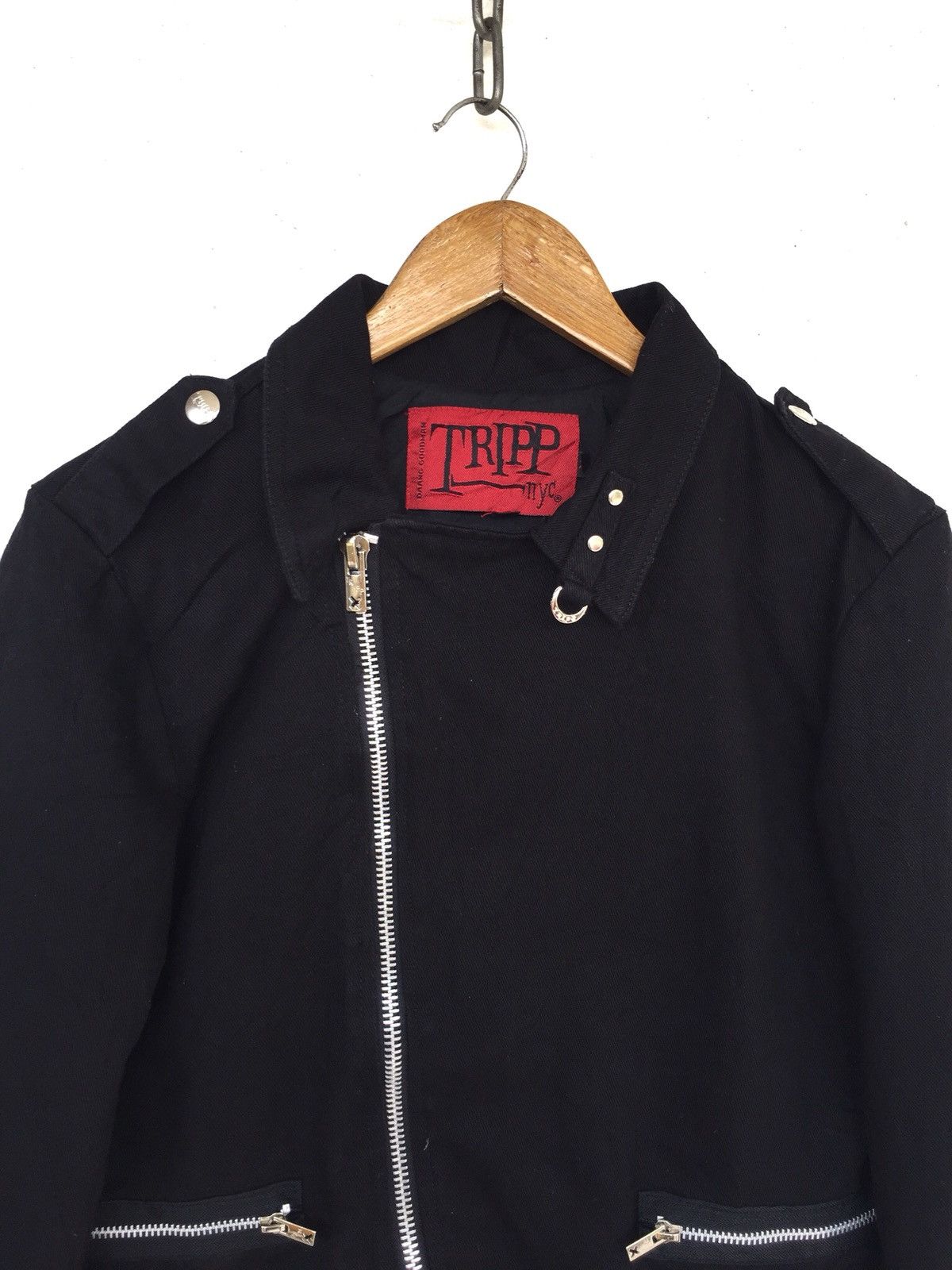 Seditionaries HEAT🔥Tripp NYC Asymmetrical Zip Punk Biker Jacket Size US S / EU 44-46 / 1 - 4 Thumbnail