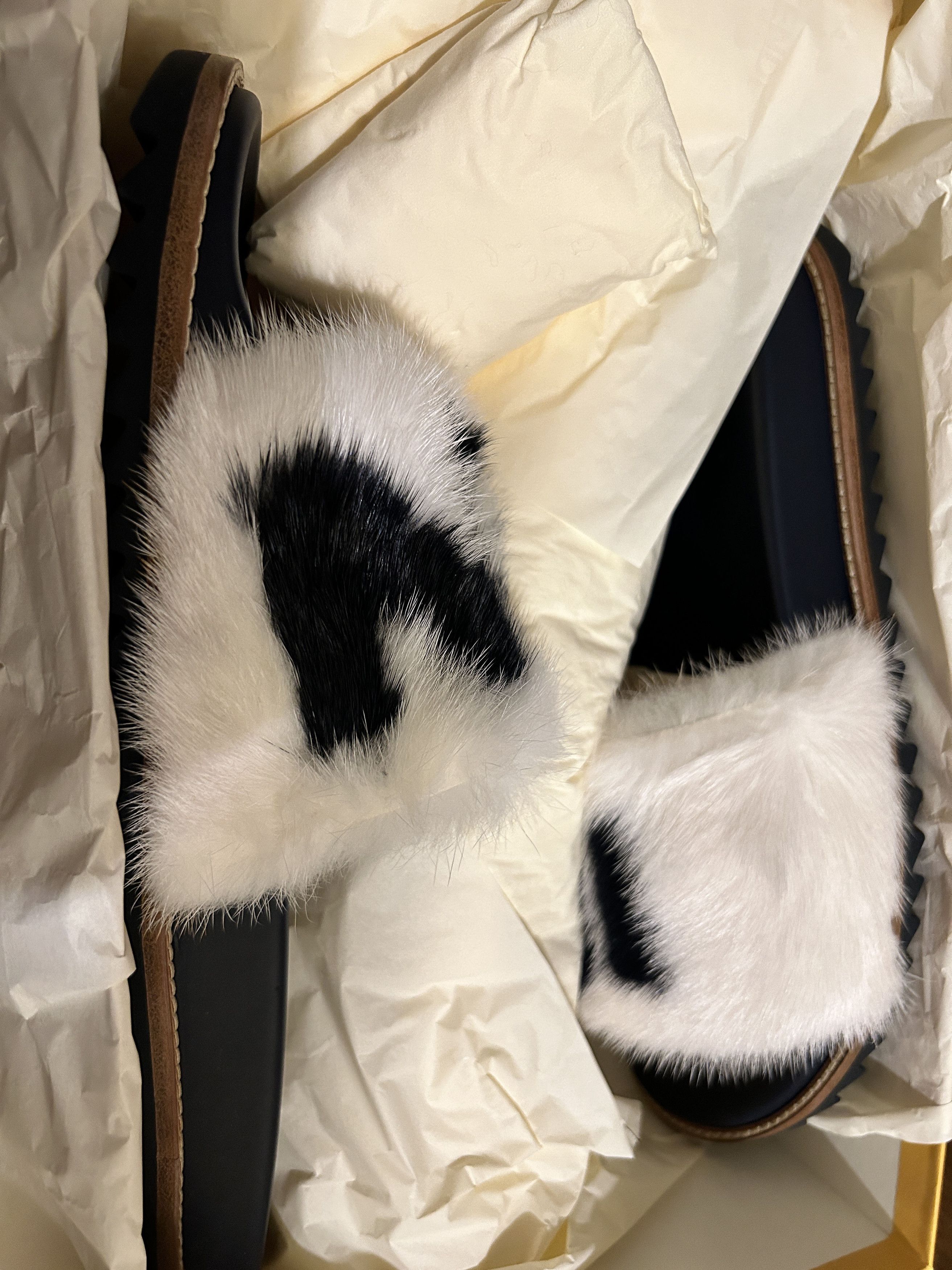 Fendi Fila x Fendi Slides Milk White "mania" Mink Slipper Fur Size US 9 / EU 42 - 7 Thumbnail