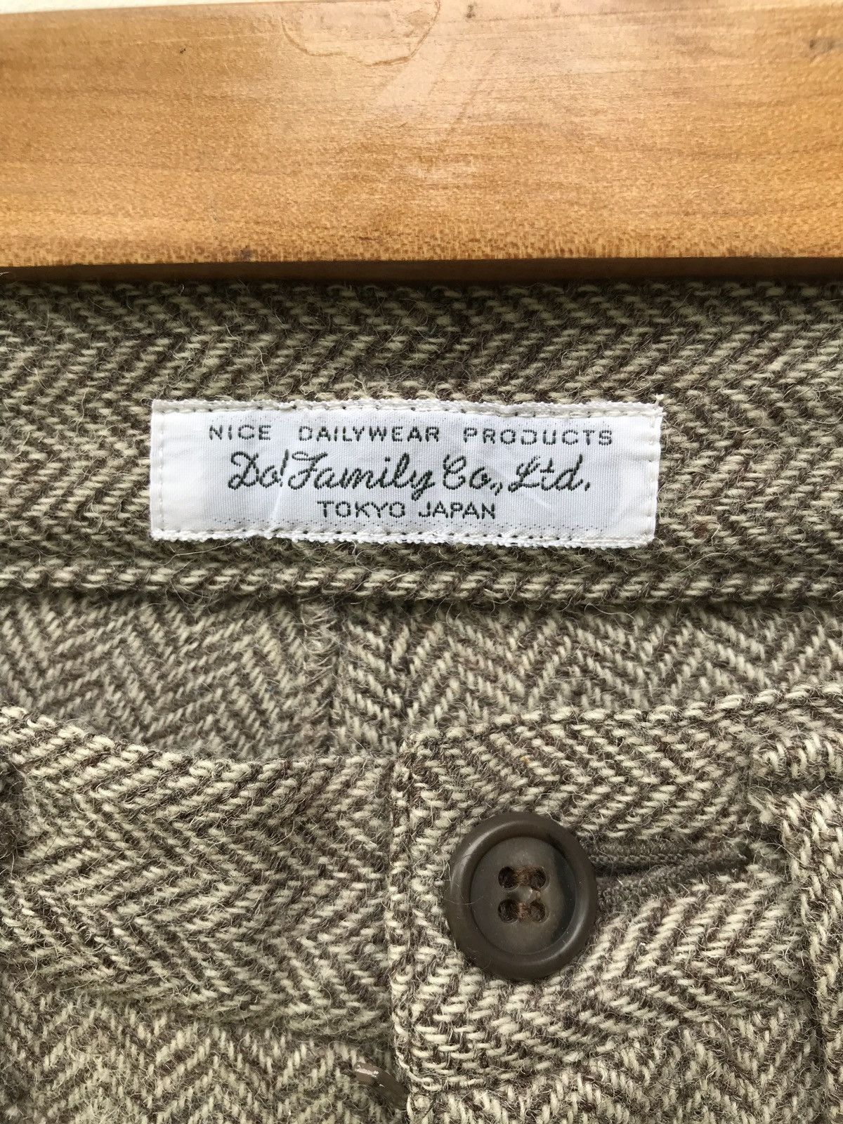 Japanese Brand Japanese Brand Do! Family Co.Ltd Wool Herringbone Pants Size US 28 / EU 44 - 8 Thumbnail