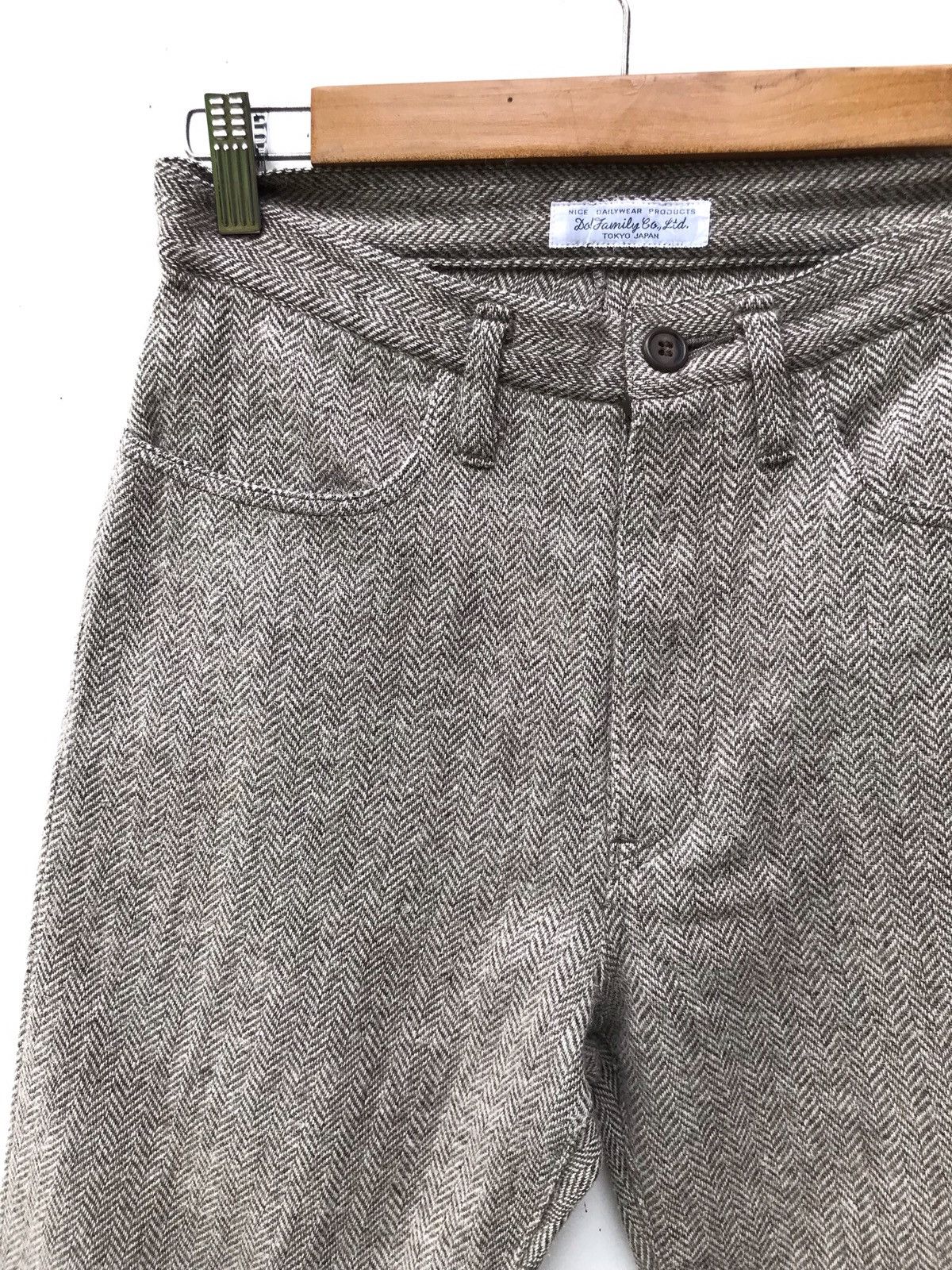 Japanese Brand Japanese Brand Do! Family Co.Ltd Wool Herringbone Pants Size US 28 / EU 44 - 3 Thumbnail