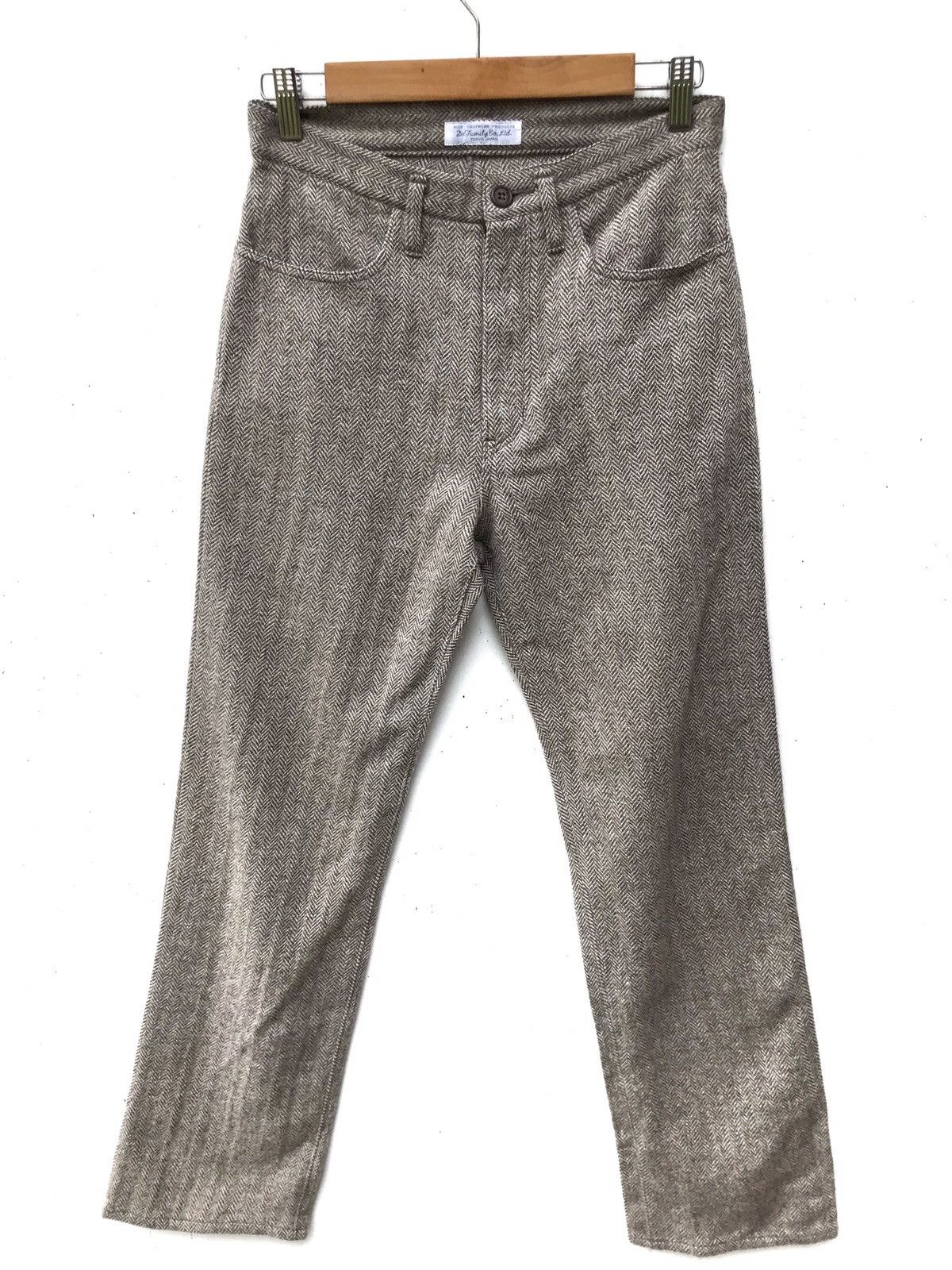 Japanese Brand Japanese Brand Do! Family Co.Ltd Wool Herringbone Pants Size US 28 / EU 44 - 2 Thumbnail