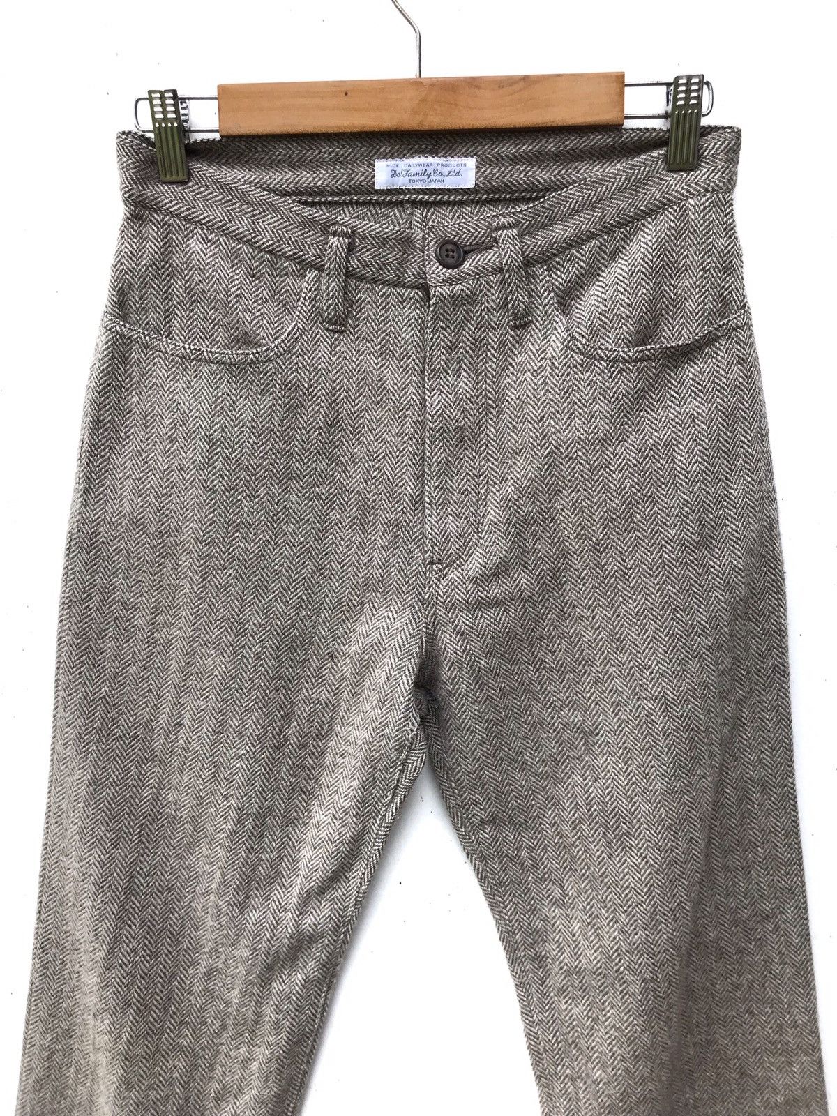 image of Do! Family Co.ltd Wool Herringbone Pants in Grey, Men's (Size 28)