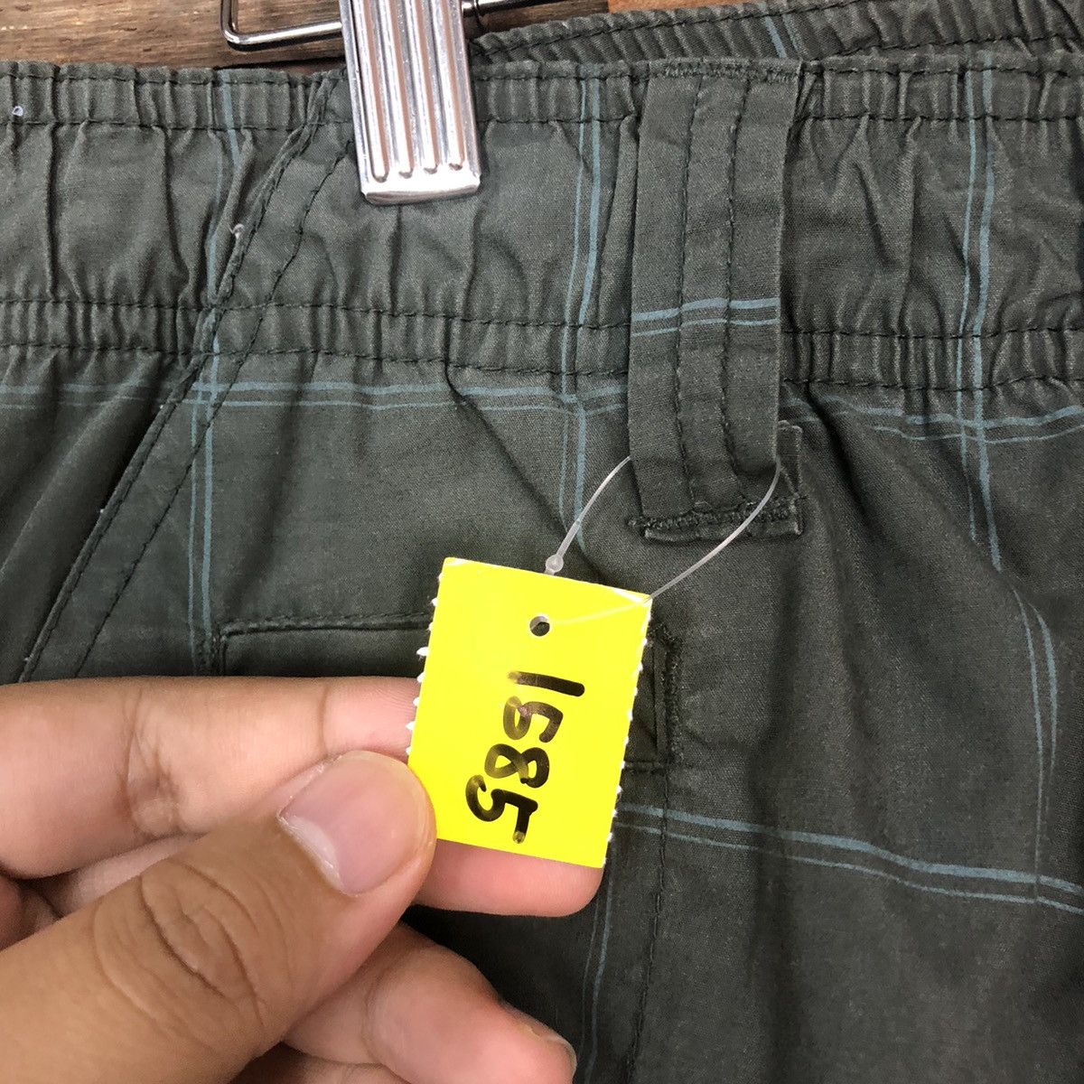 Japanese Brand DLL Piko L Grey Checkred track Cargo Multipocket Pants #1585 Size US 28 / EU 44 - 8 Thumbnail