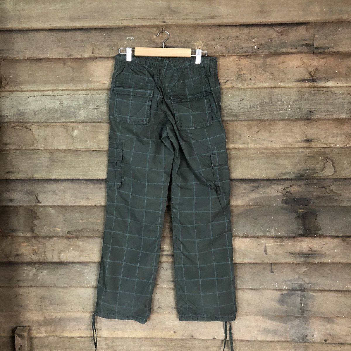 Japanese Brand DLL Piko L Grey Checkred track Cargo Multipocket Pants #1585 Size US 28 / EU 44 - 9 Thumbnail