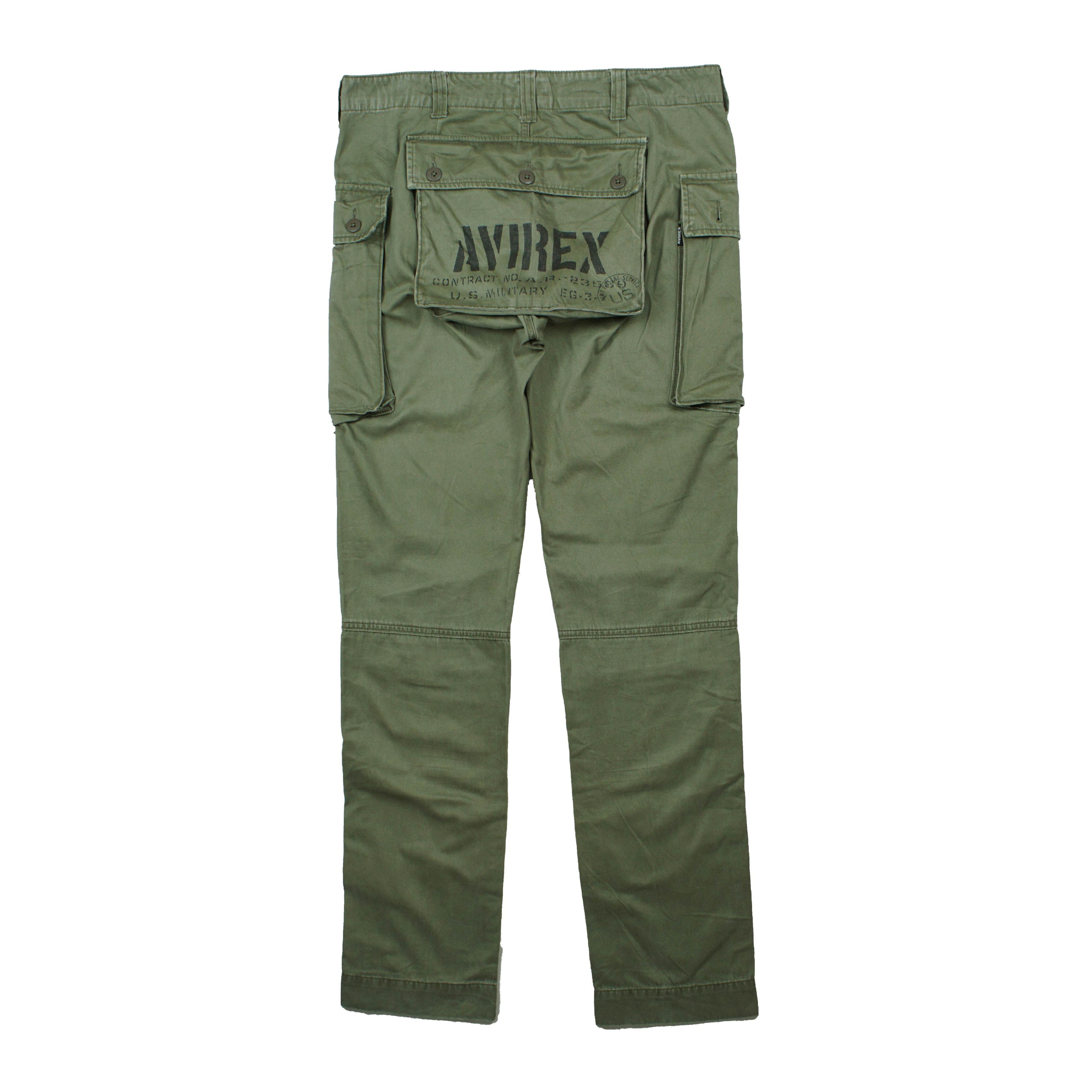 image of Avirex Olive Monkey Cargo Pants, Men's (Size 33)