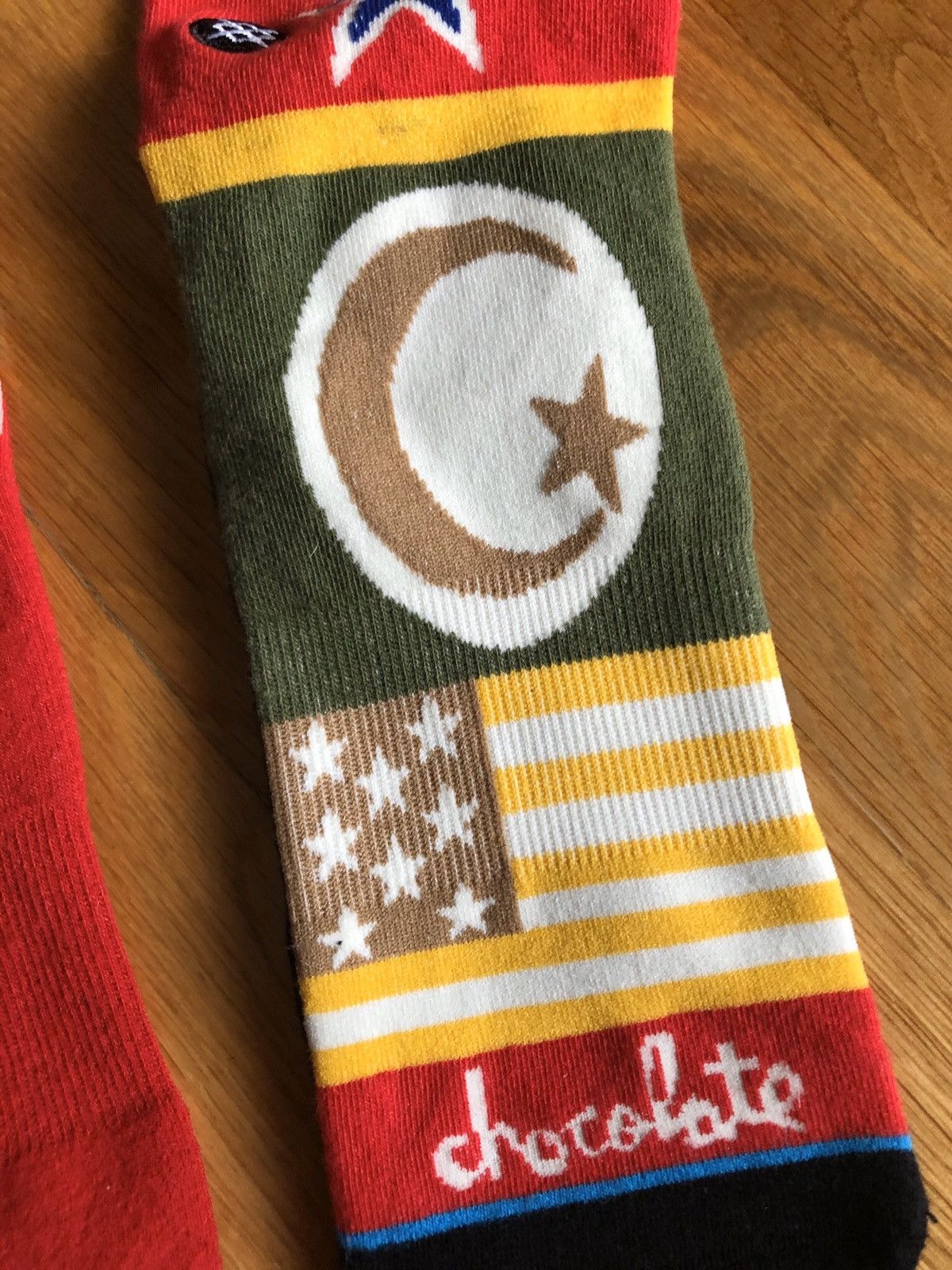 Chocolate Chocolate Skateboards X Stance socks flag socks Size ONE SIZE - 3 Thumbnail