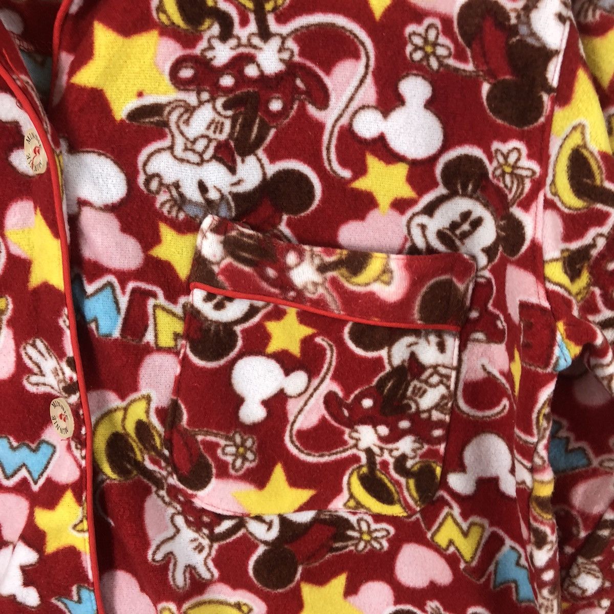 Disney × Mickey Mouse DLL Disney Minie Mickey Red pyjama full print #009 Size M / US 6-8 / IT 42-44 - 4 Thumbnail