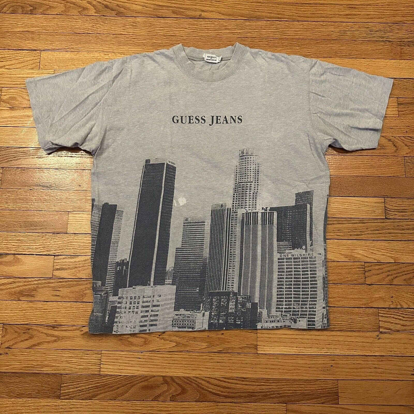 Vintage Guess Jeans Los Angeles Building City AOP T-Shirt