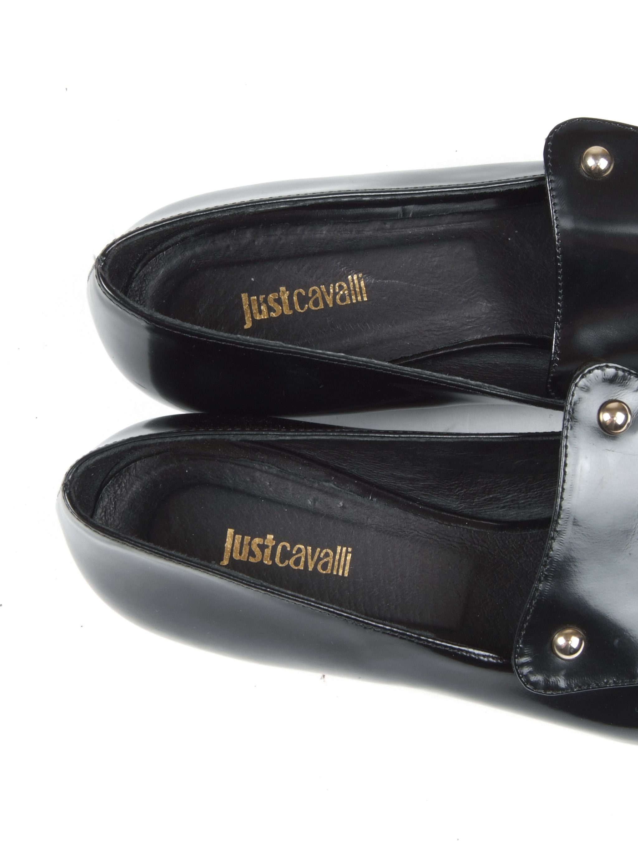 Just Cavalli Just Cavalli Black Leather Point Toe Flat Shoes EU 38 Size US 8 / IT 38 - 5 Thumbnail