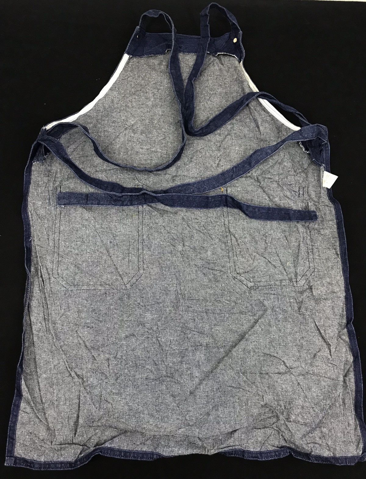 Japanese Brand Denim Apron Nice Design Pocket Adjustable Straps Japan Size ONE SIZE - 2 Thumbnail