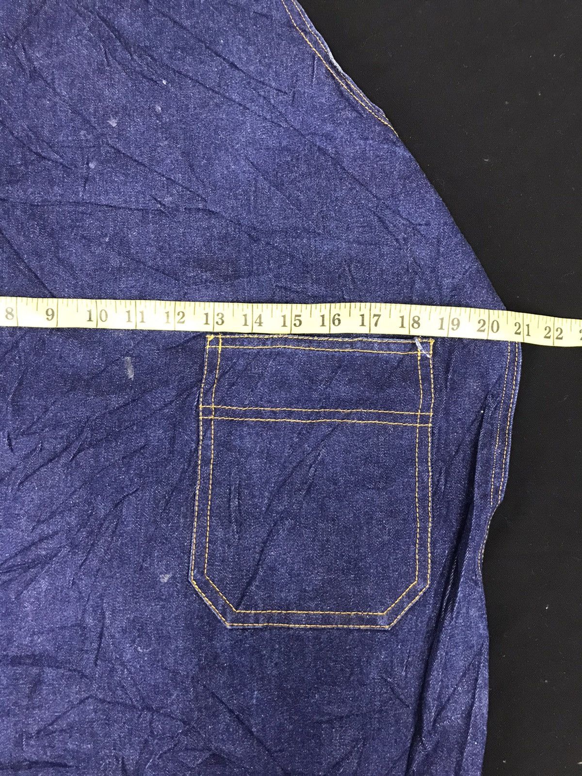 Japanese Brand Denim Apron Nice Design Pocket Adjustable Straps Japan Size ONE SIZE - 4 Thumbnail