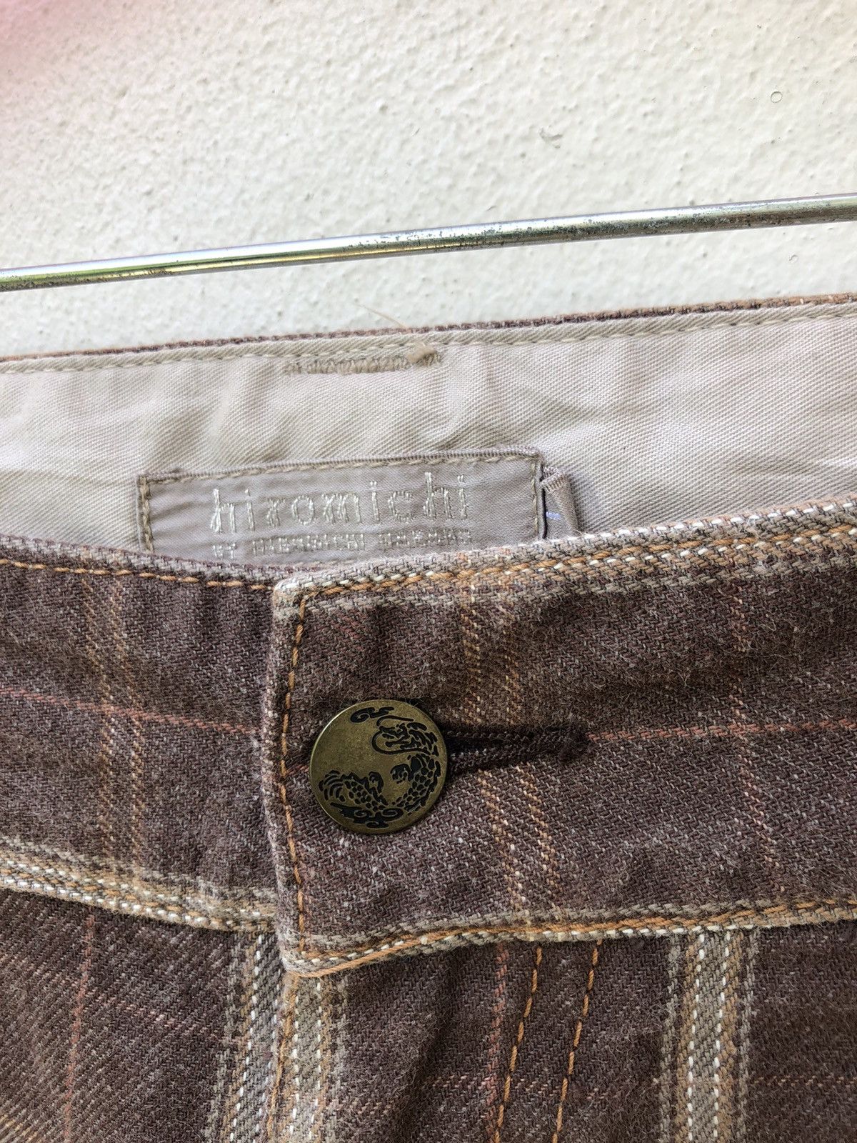 Japanese Brand Vintage Hiromichi Nakano Japan Checkered Work Pant Size US 32 / EU 48 - 8 Thumbnail