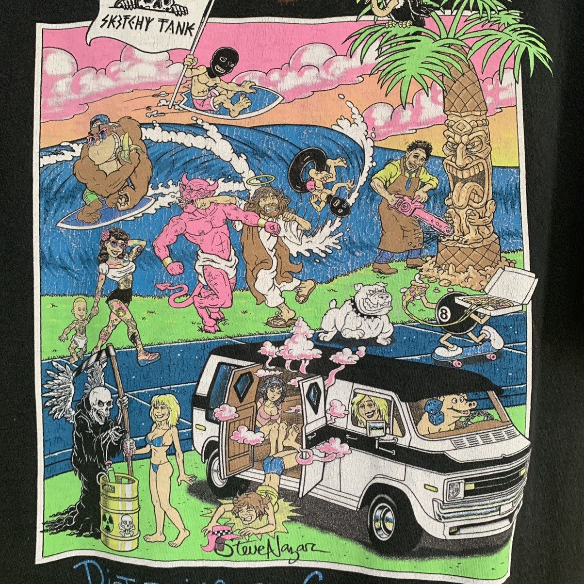 Other Sketchy Tank black t-shirt tee Size US M / EU 48-50 / 2 - 10 Thumbnail