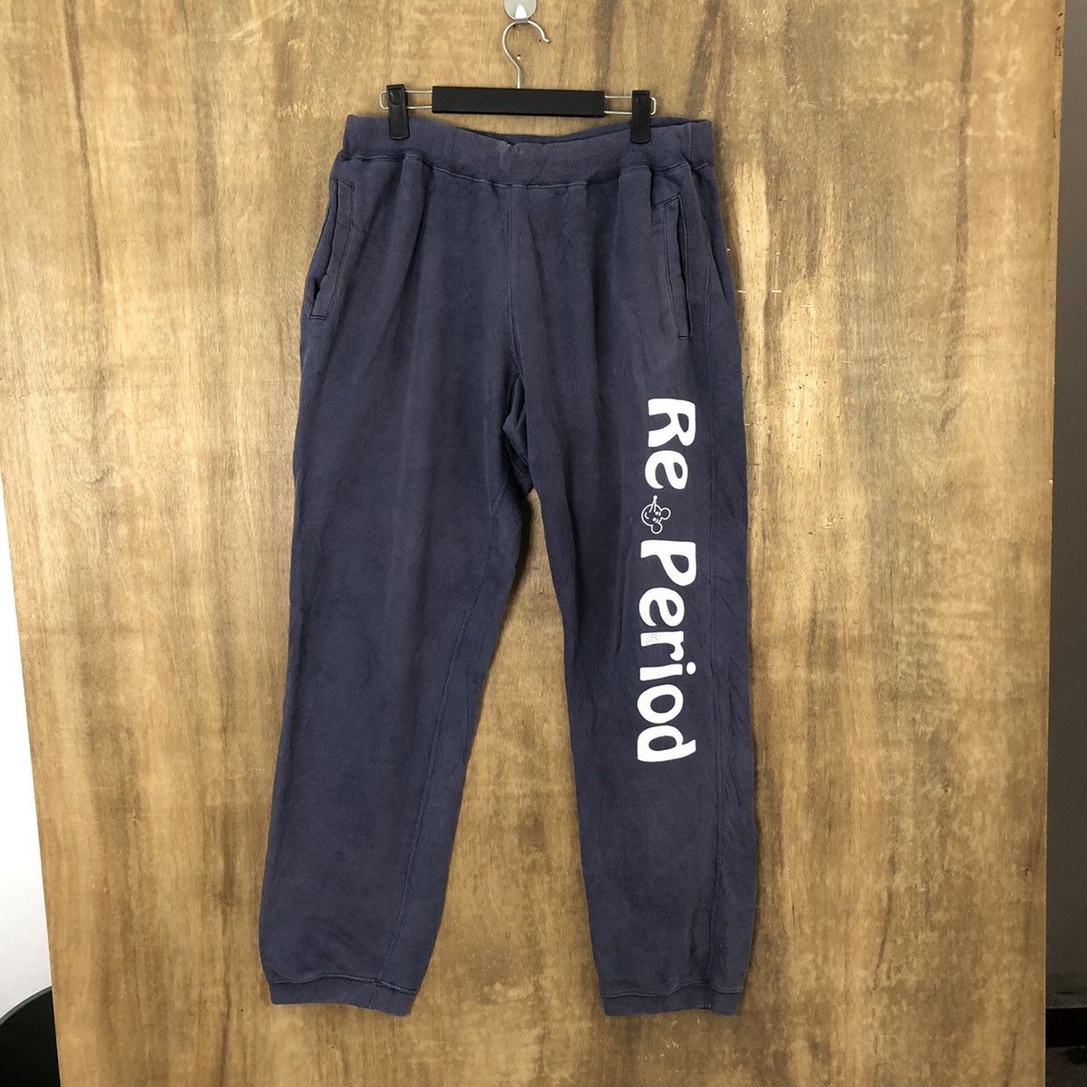 Japanese Brand Re.Period Dark Blue Joggers pants #6178 Size US 28 / EU 44 - 1 Thumbnail