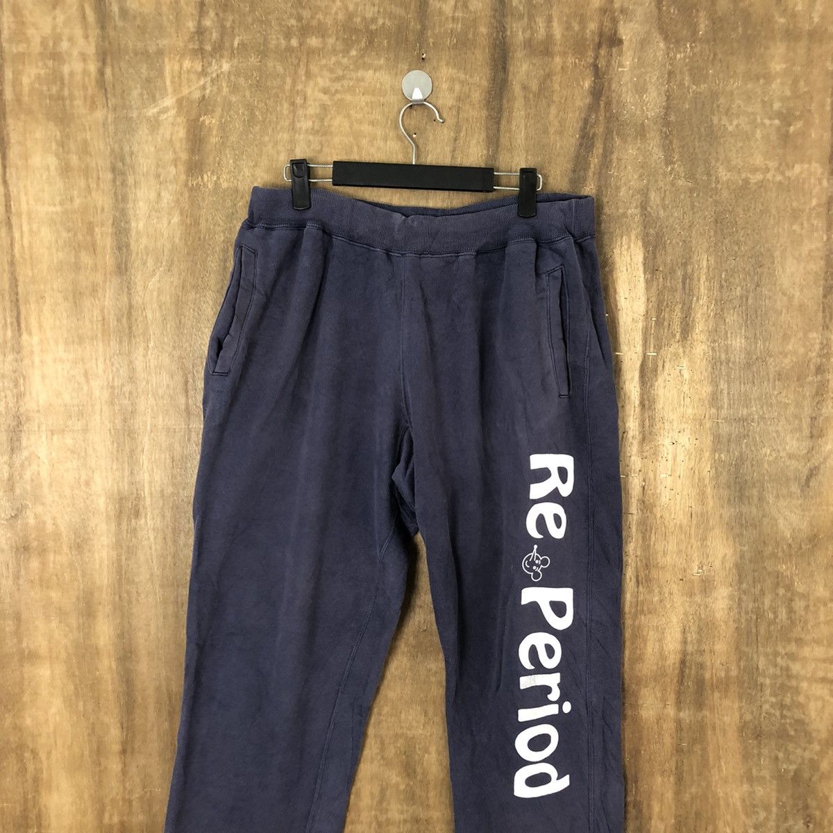 Japanese Brand Re.Period Dark Blue Joggers pants #6178 Size US 28 / EU 44 - 2 Thumbnail