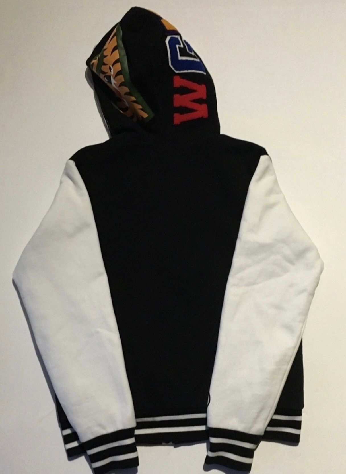 Bape Bape heavy shark hoodie varsity bomber jacket Size US M / EU 48-50 / 2 - 2 Thumbnail