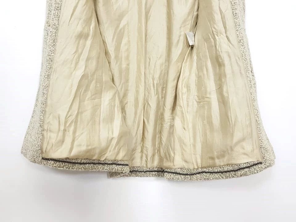Chanel CHANEL Boutique Tweed Wool Salt Pepper Double Breasted Coat Size M / US 6-8 / IT 42-44 - 21 Thumbnail