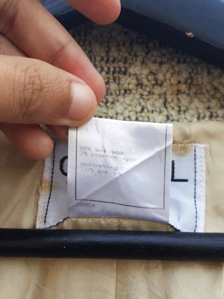 Chanel CHANEL Boutique Tweed Wool Salt Pepper Double Breasted Coat Size M / US 6-8 / IT 42-44 - 16 Thumbnail